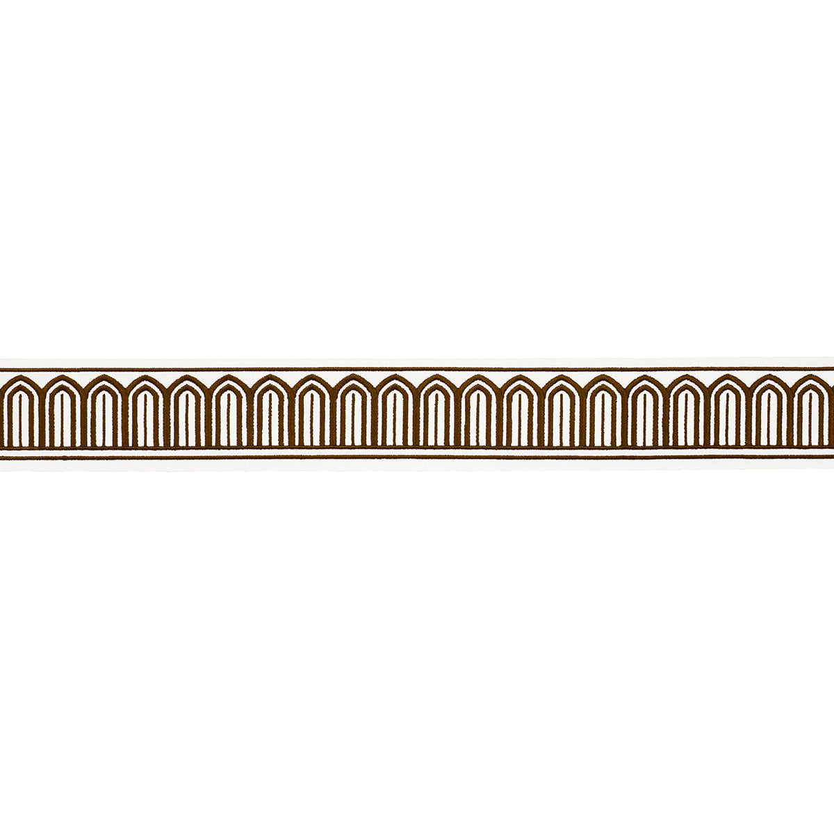 ARCHES-EMBROIDERED-TAPE-MEDIUM-BROWN-SCHUMACHER-81154 - Schumacher Trim