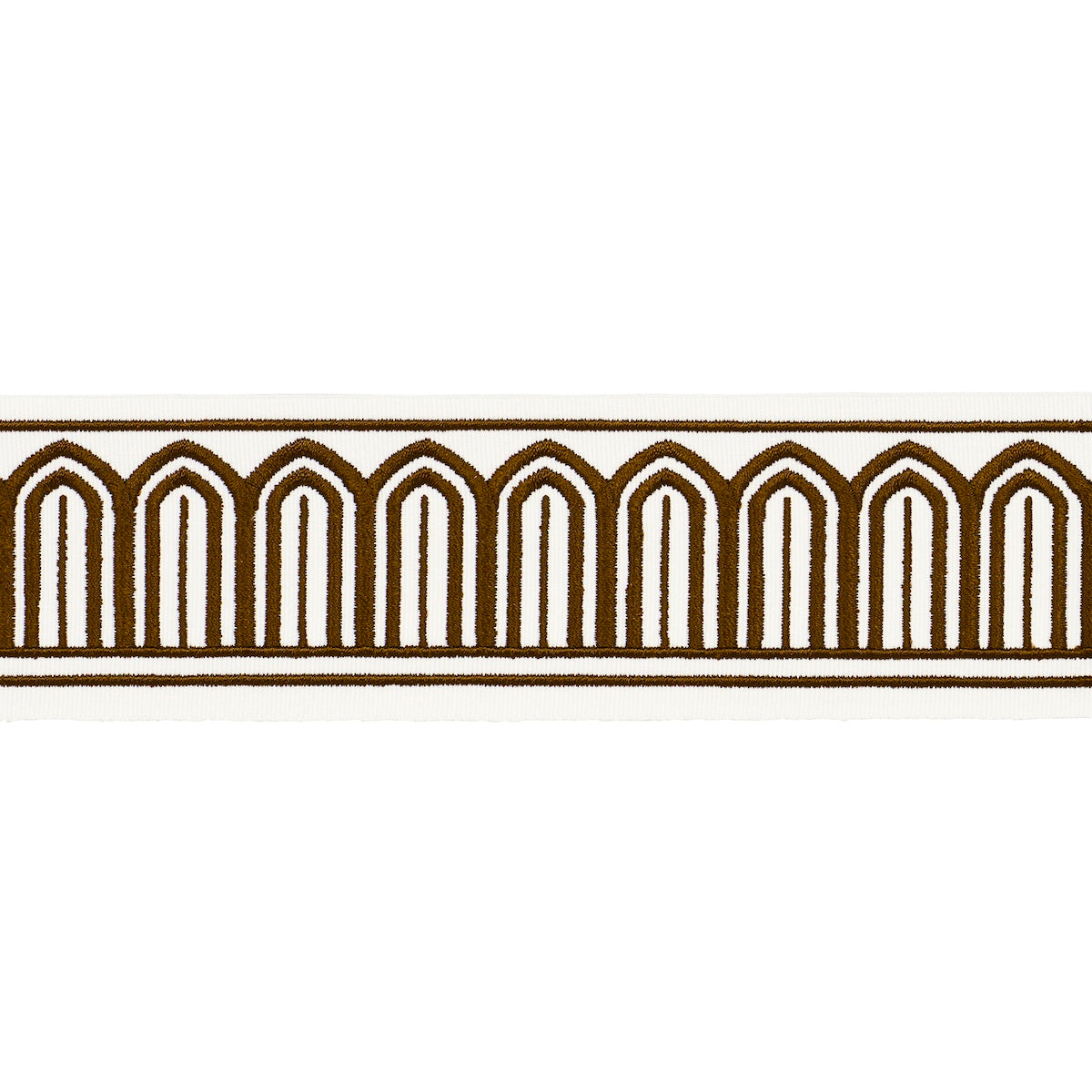ARCHES-EMBROIDERED-TAPE-MEDIUM-BROWN-SCHUMACHER-81154 - Schumacher Trim