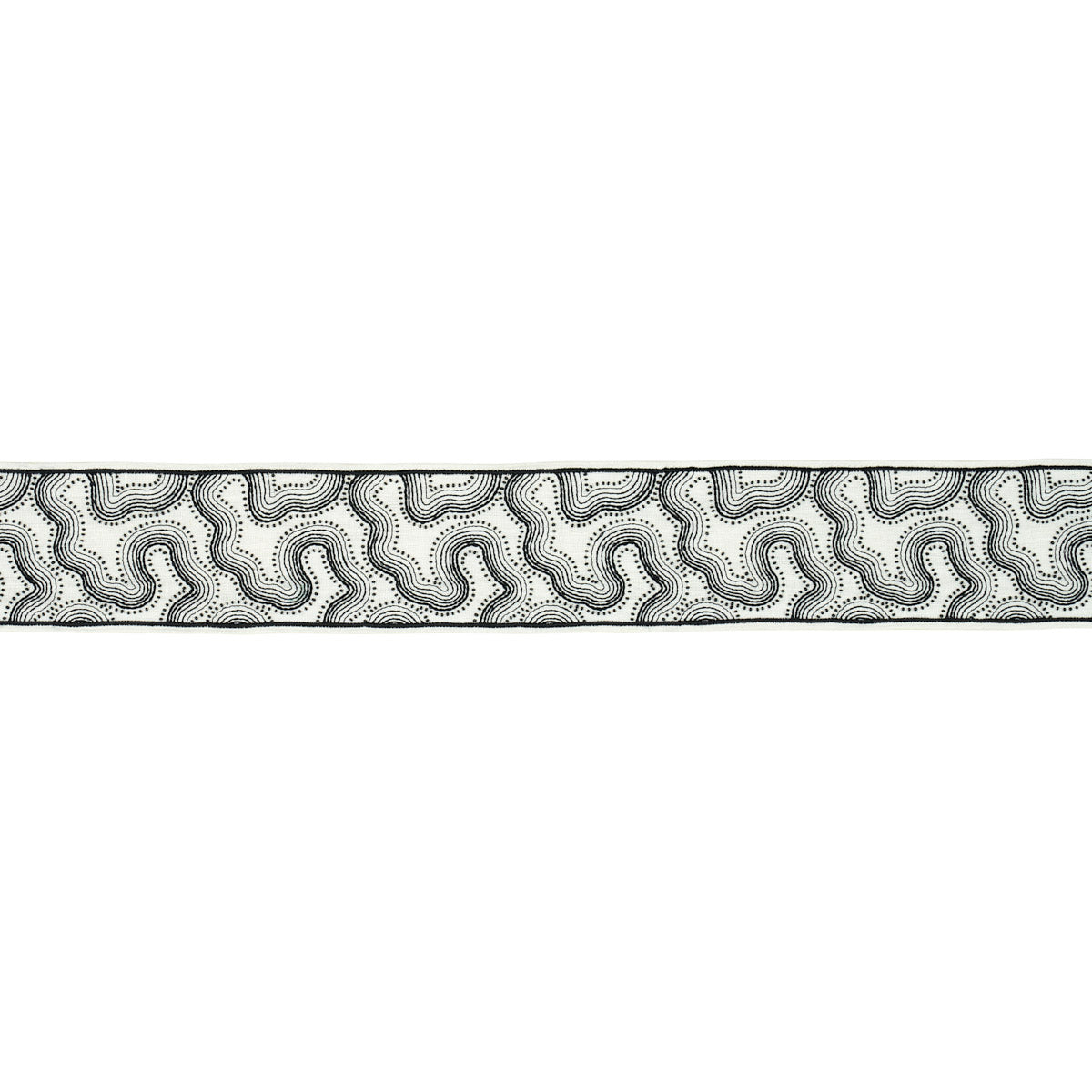 TOPO-BEADED-TAPE-BLACK-WHITE-SCHUMACHER-81220 - Schumacher Trim