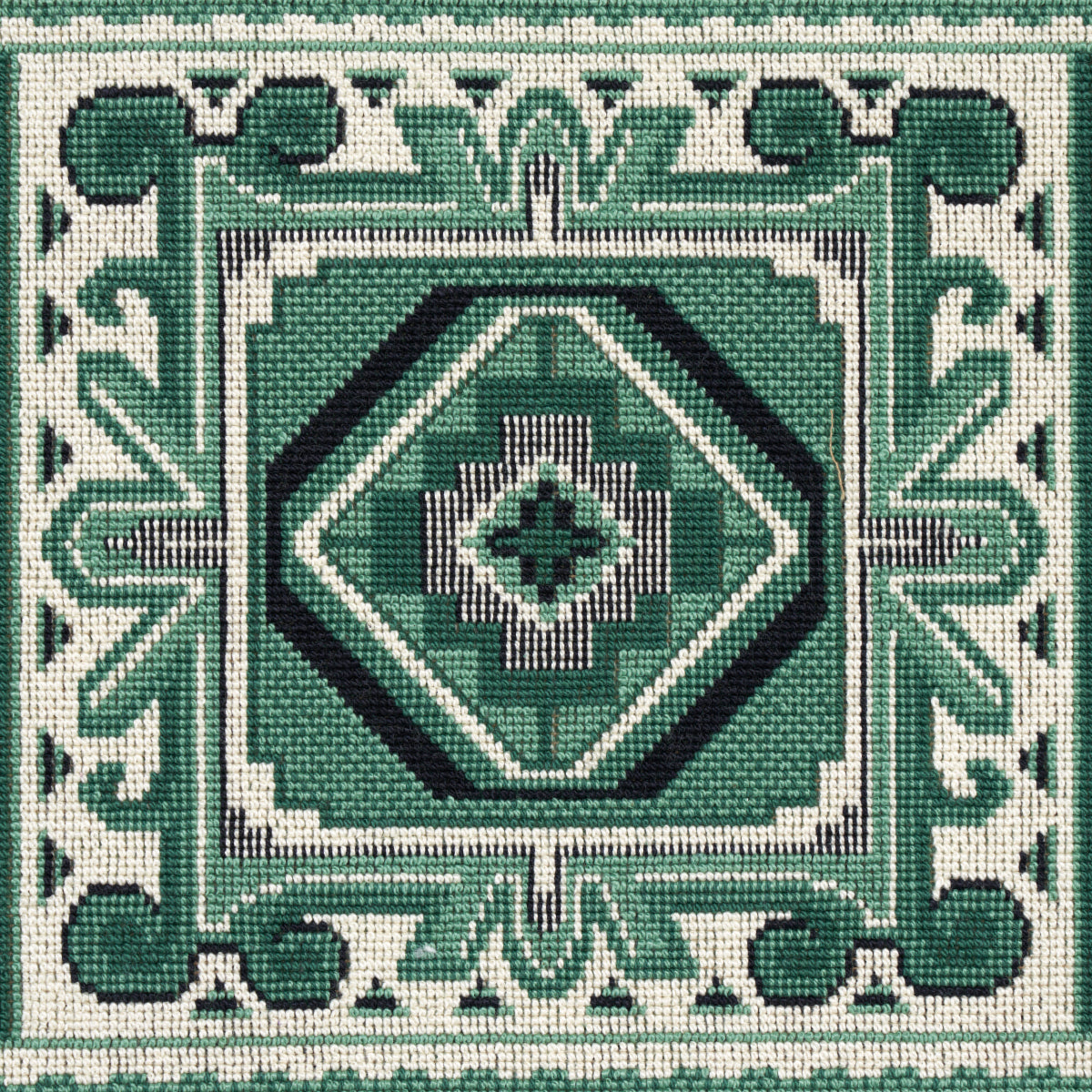 Crowley Épinglé - Green - Schumacher 81331 Fabric - Schumacher Fabric