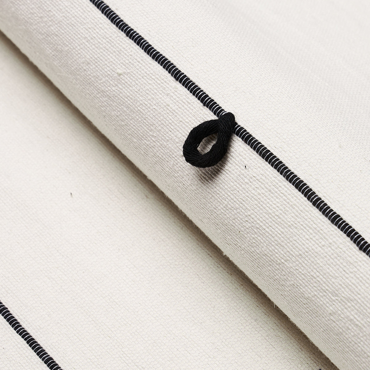 GLOBO-KNOTTED-HANDWOVEN-BLACK-SCHUMACHER-81381 - Schumacher Fabric