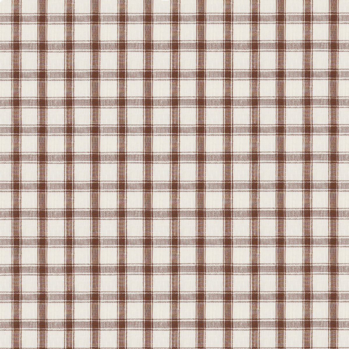 Crawford Linen Check - Brown - Schumacher 81455 Fabric - Schumacher Fabric