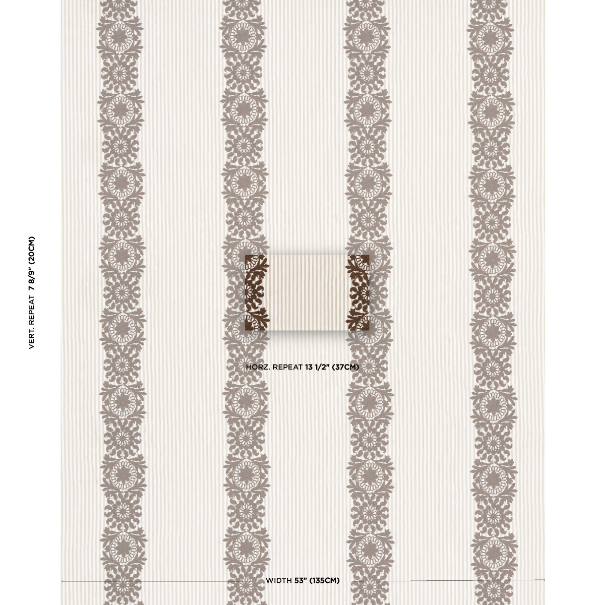 JOELLE-STRIPE-CHOCOLATE-SCHUMACHER-81540 - Schumacher Fabric