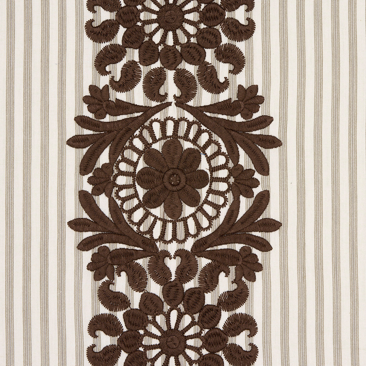 JOELLE-STRIPE-CHOCOLATE-SCHUMACHER-81540 - Schumacher Fabric