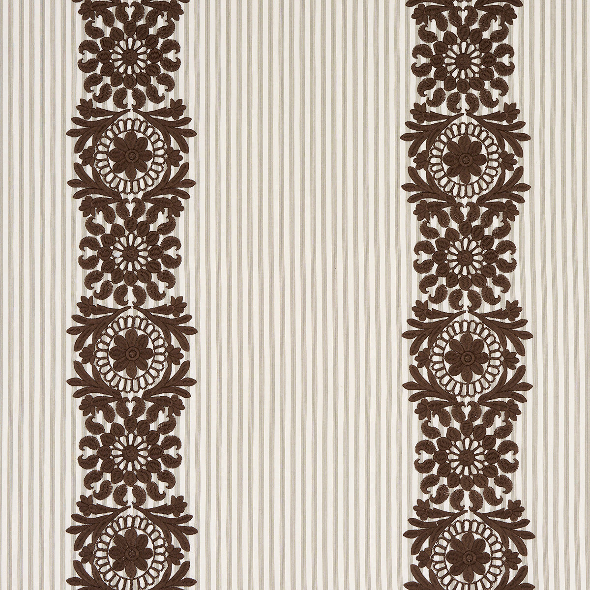 JOELLE-STRIPE-CHOCOLATE-SCHUMACHER-81540 - Schumacher Fabric