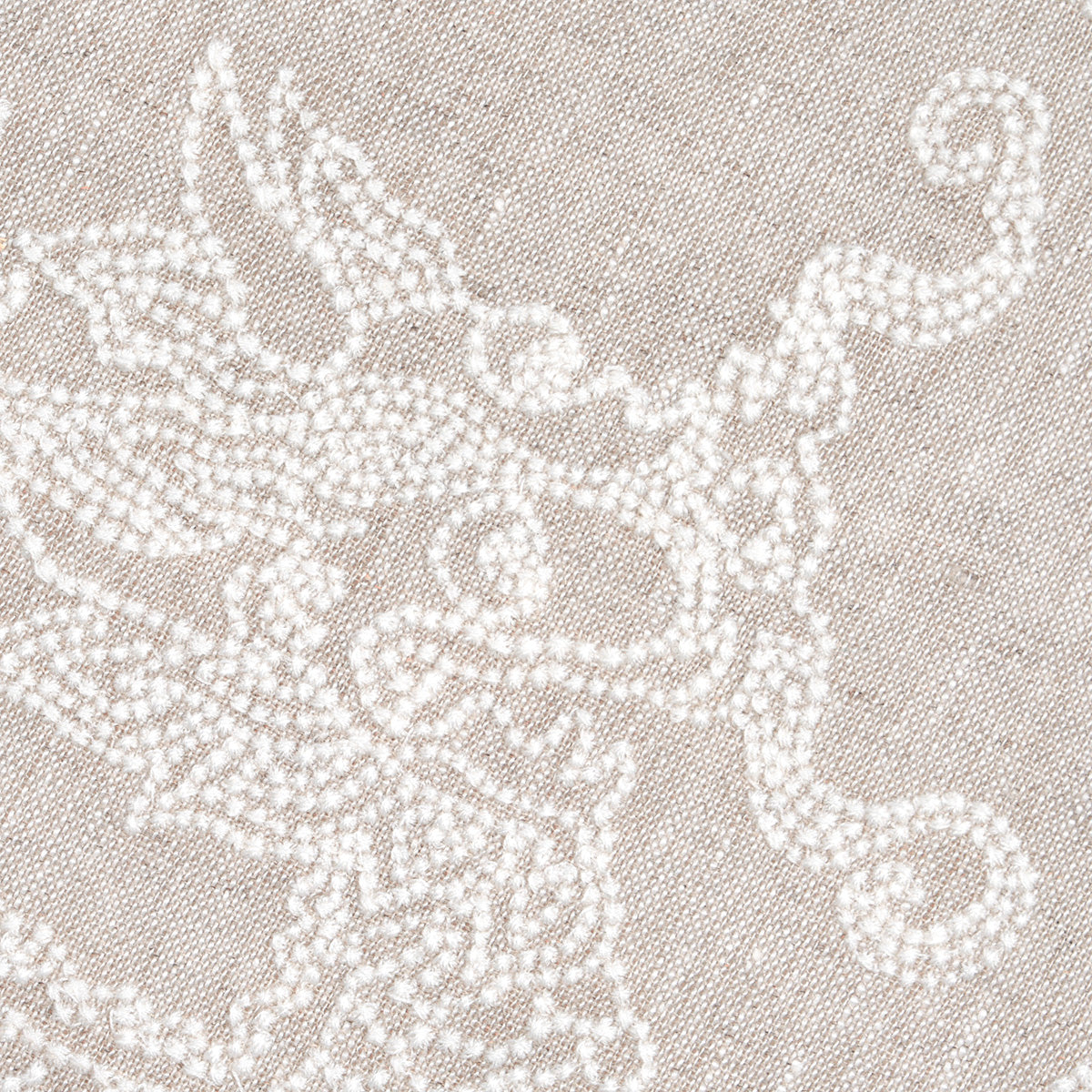 DRAGON-EMBROIDERY-IVORY-ON-NATURAL-SCHUMACHER-81551 - Schumacher Fabric