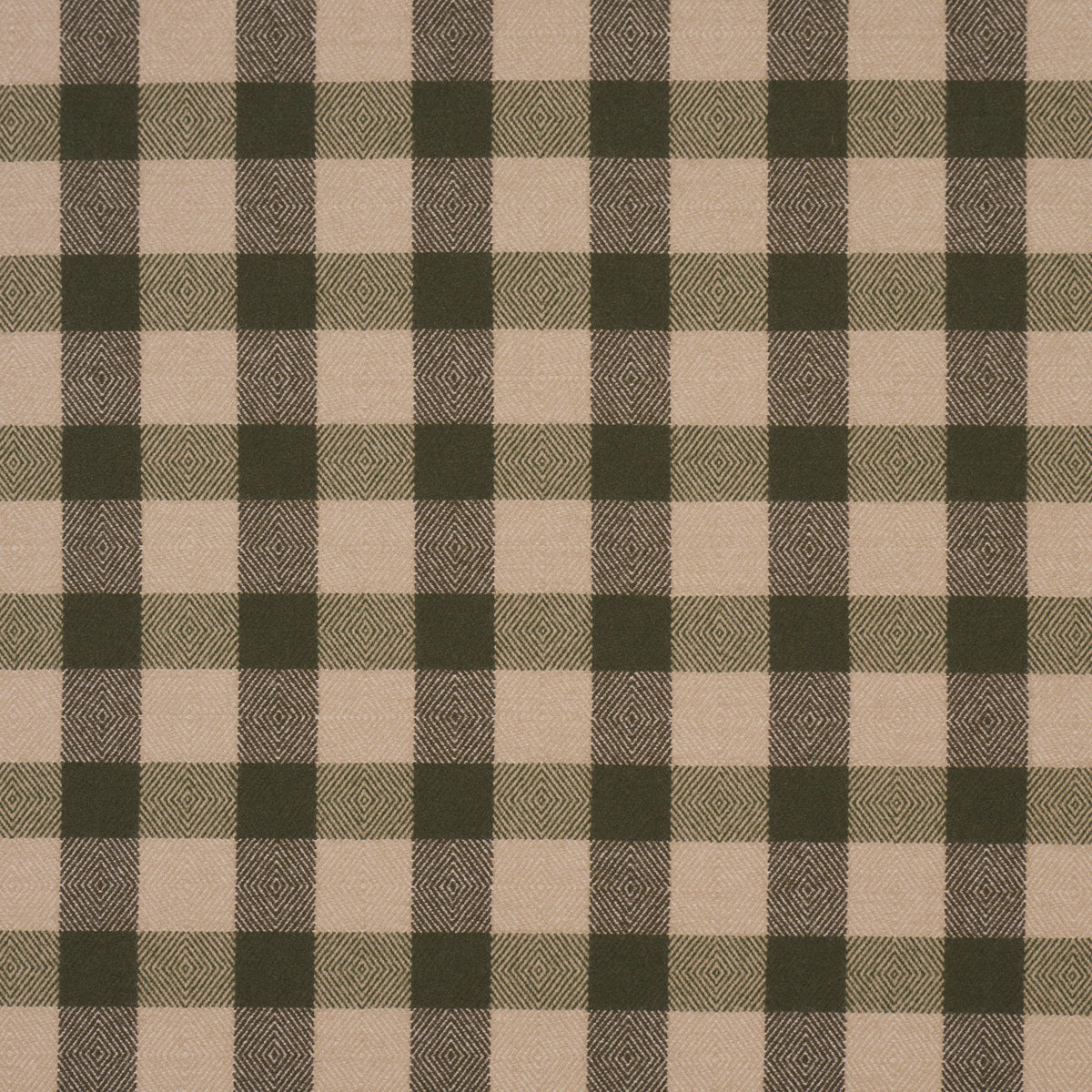 Galt Wool Check - Hunter - Schumacher Fabric - Schumacher Fabric