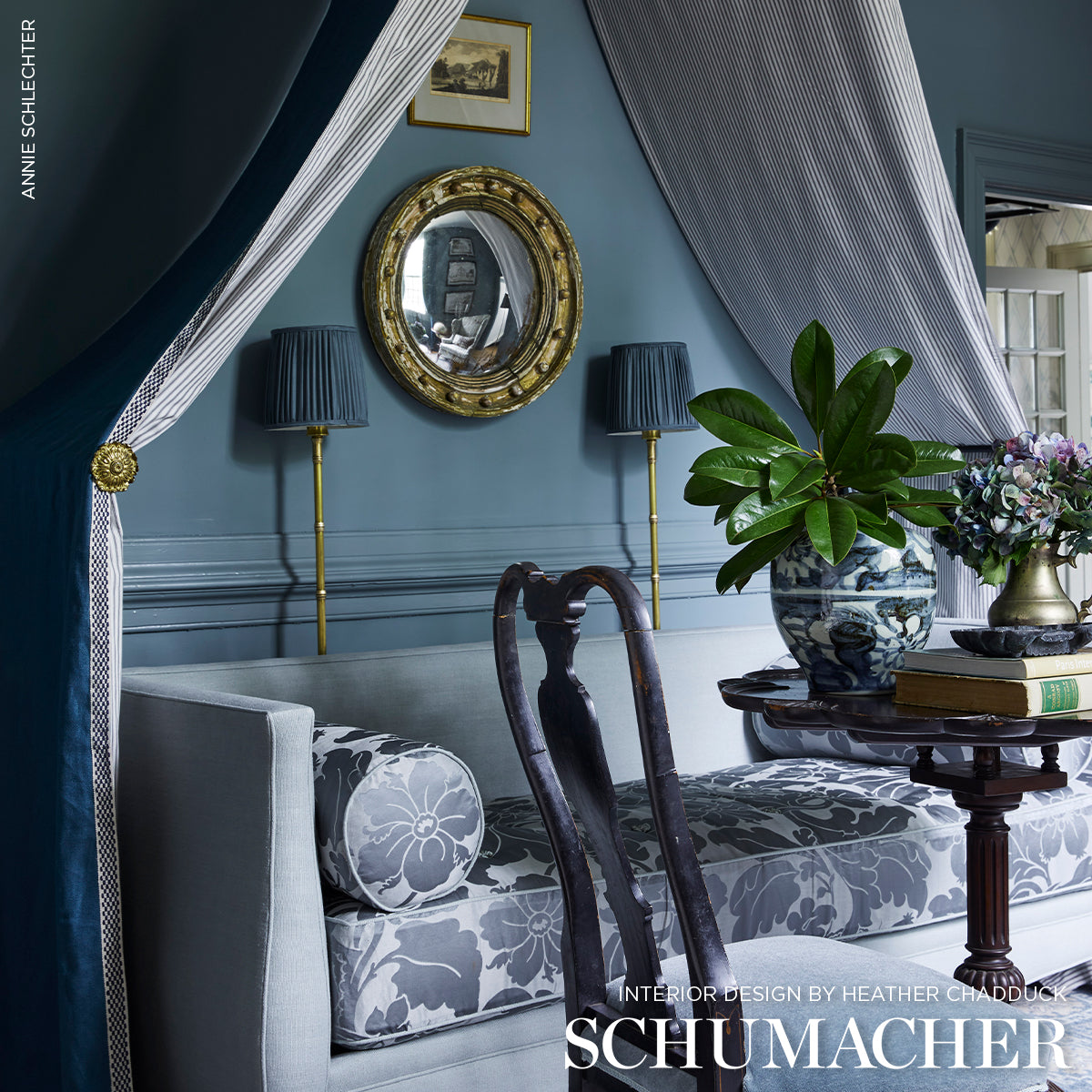 CRAWFORD-CHECK-TAPE-WIDE-INDIGO-SCHUMACHER-81640 - Schumacher Trim