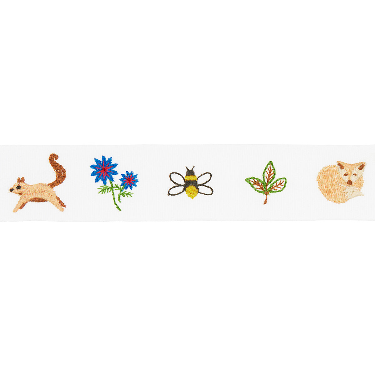 TINY-THINGS-EMBROIDERED-TAPE-MULTI-ON-IVORY-SCHUMACHER-81680 - Schumacher Trim