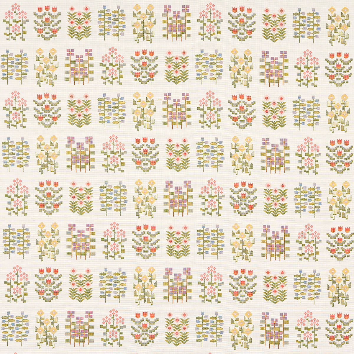 ANNIKA-FLORAL-TAPESTRY-MULTI-ON-IVORY-SCHUMACHER-81970 - Schumacher Fabric