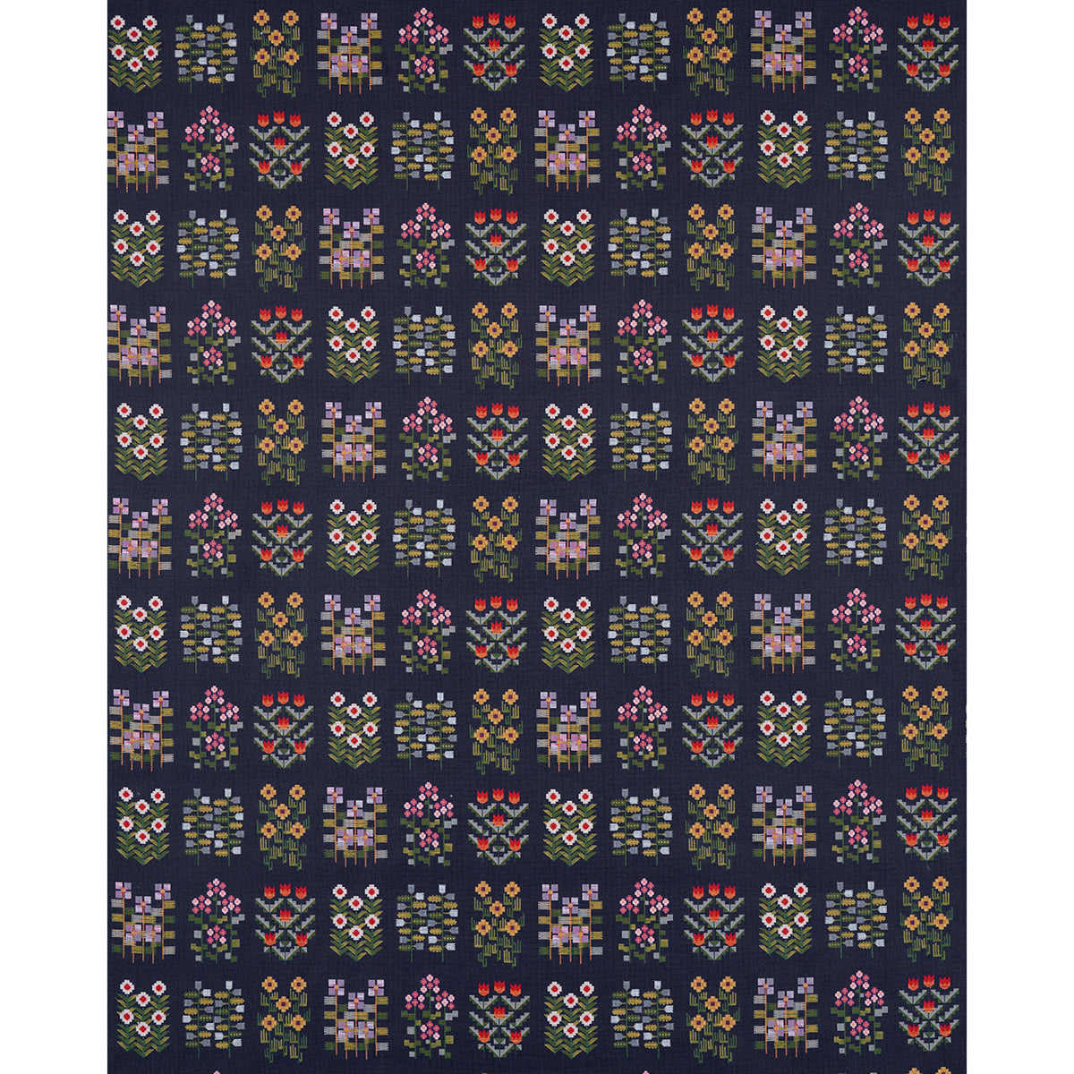 ANNIKA-FLORAL-TAPESTRY-MULTI-ON-NAVY-SCHUMACHER-81971 - Schumacher Fabric