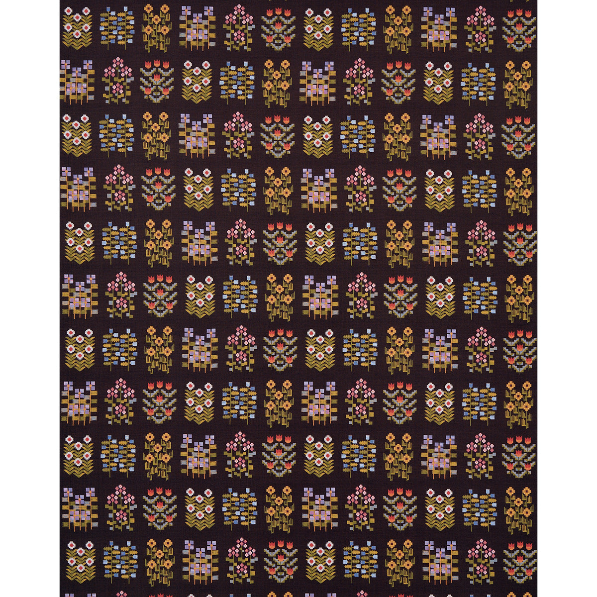 ANNIKA-FLORAL-TAPESTRY-MULTI-ON-ESPRESSO-SCHUMACHER-81972 - Schumacher Fabric