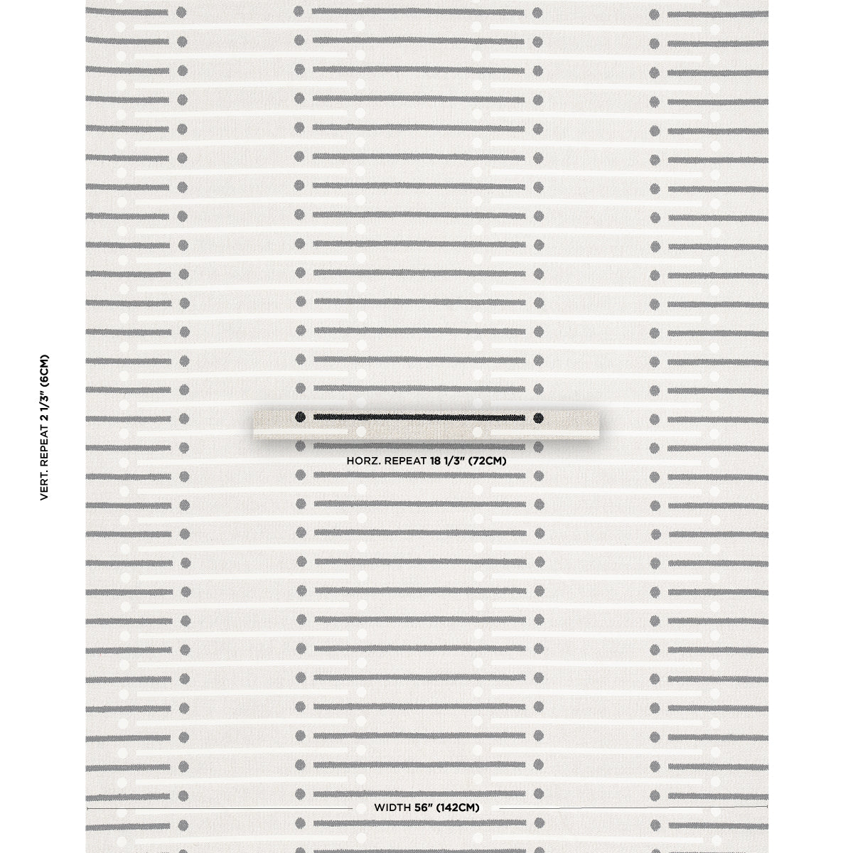 SERAPO-RUSTIC-WEAVE-CARBON-IVORY-SCHUMACHER-82000 - Schumacher Fabric