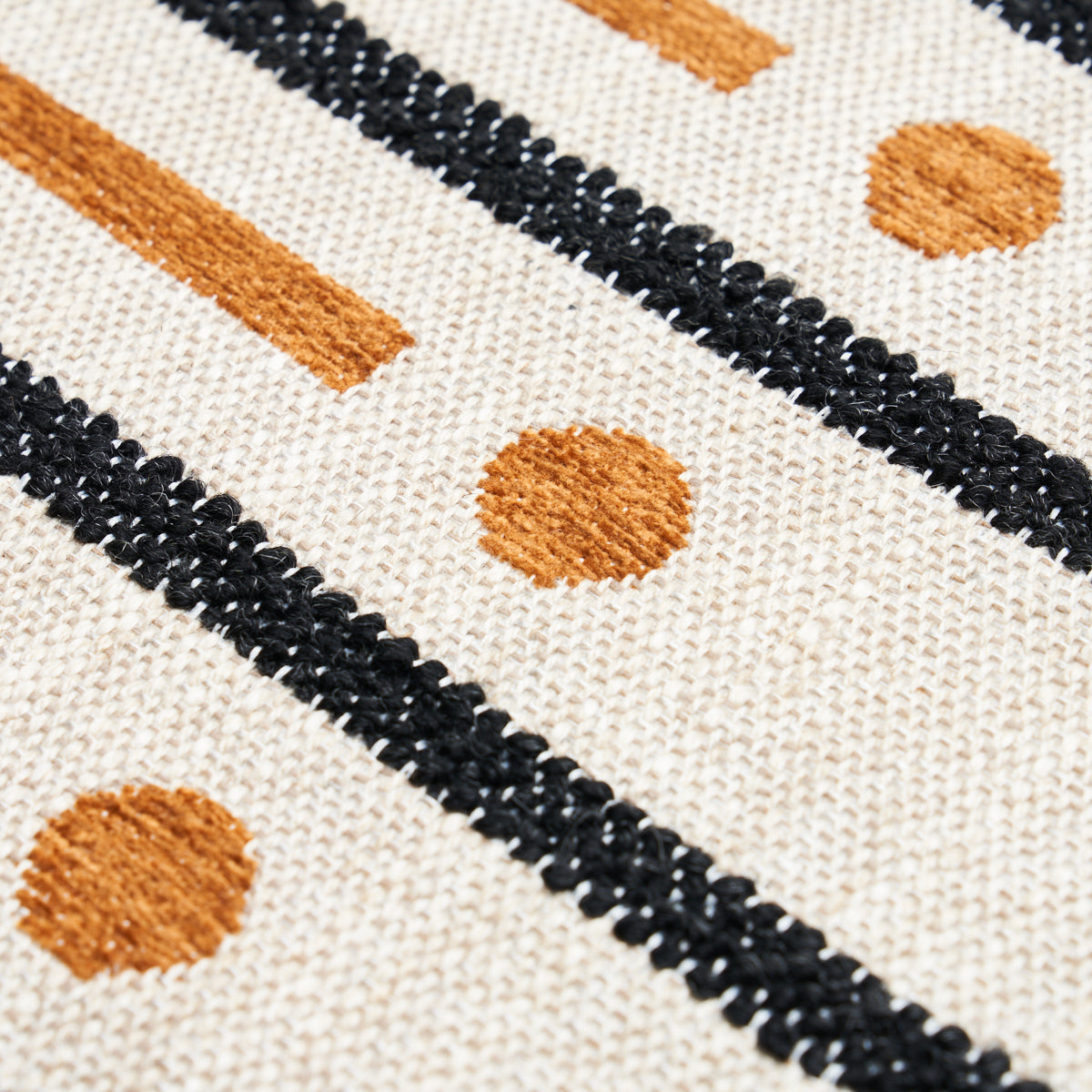SERAPO-RUSTIC-WEAVE-CARBON-OCHRE-SCHUMACHER-82001 - Schumacher Fabric