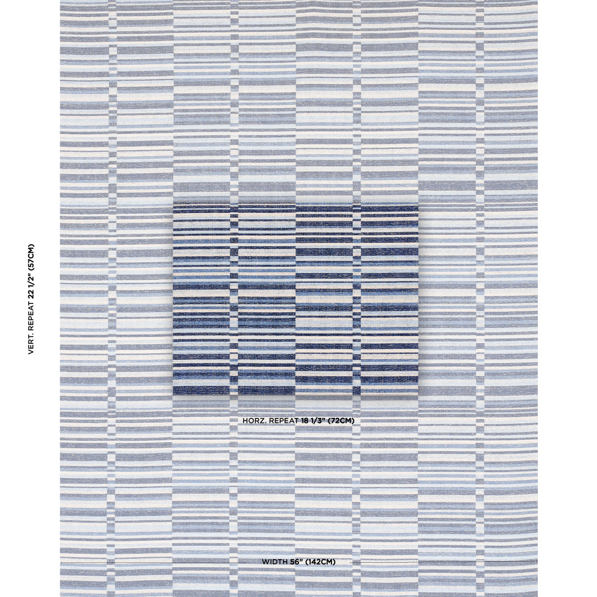TIERRA-STRIPE-BLUE-SCHUMACHER-82010 - Schumacher Fabric