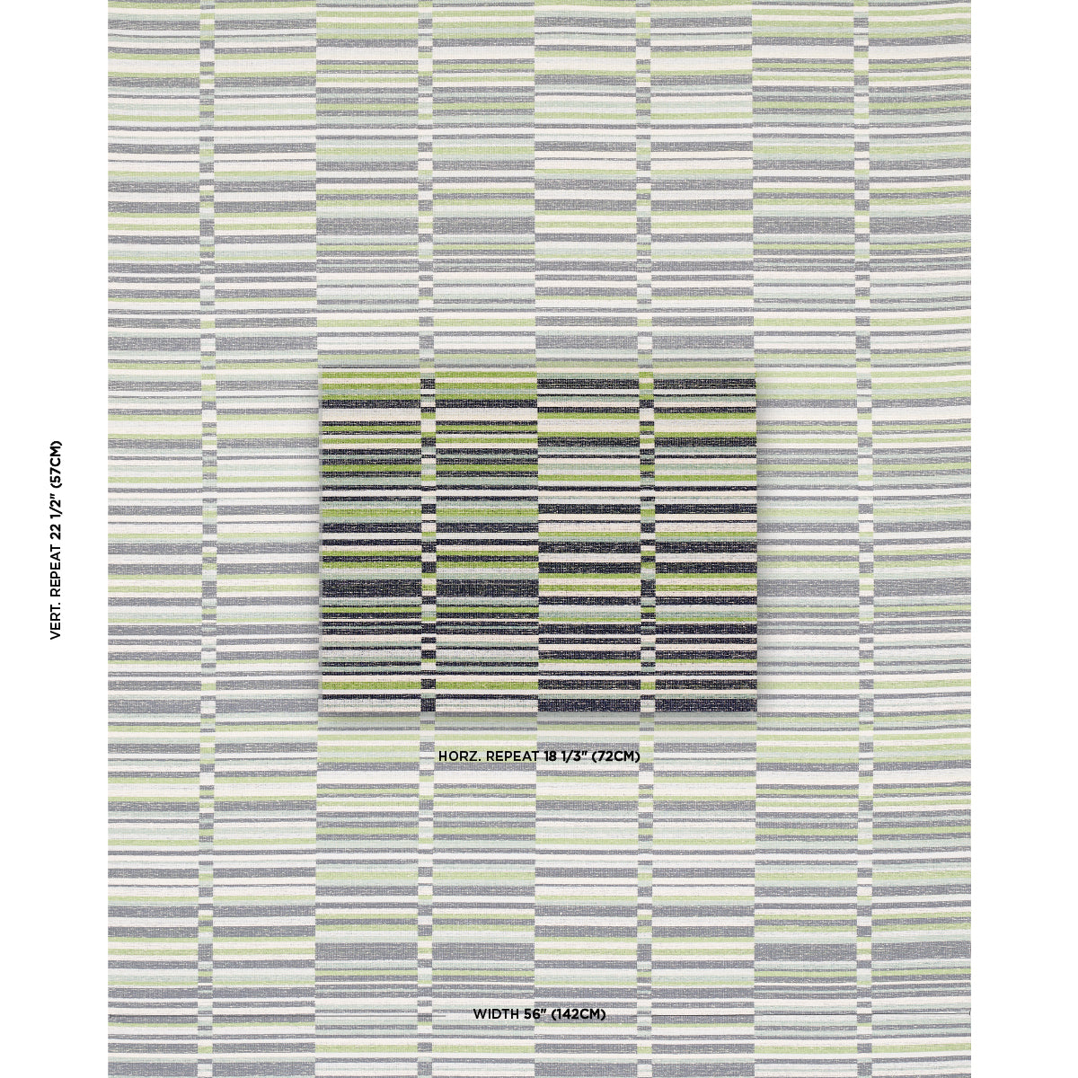 TIERRA-STRIPE-GREEN-BLUE-SCHUMACHER-82011 - Schumacher Fabric