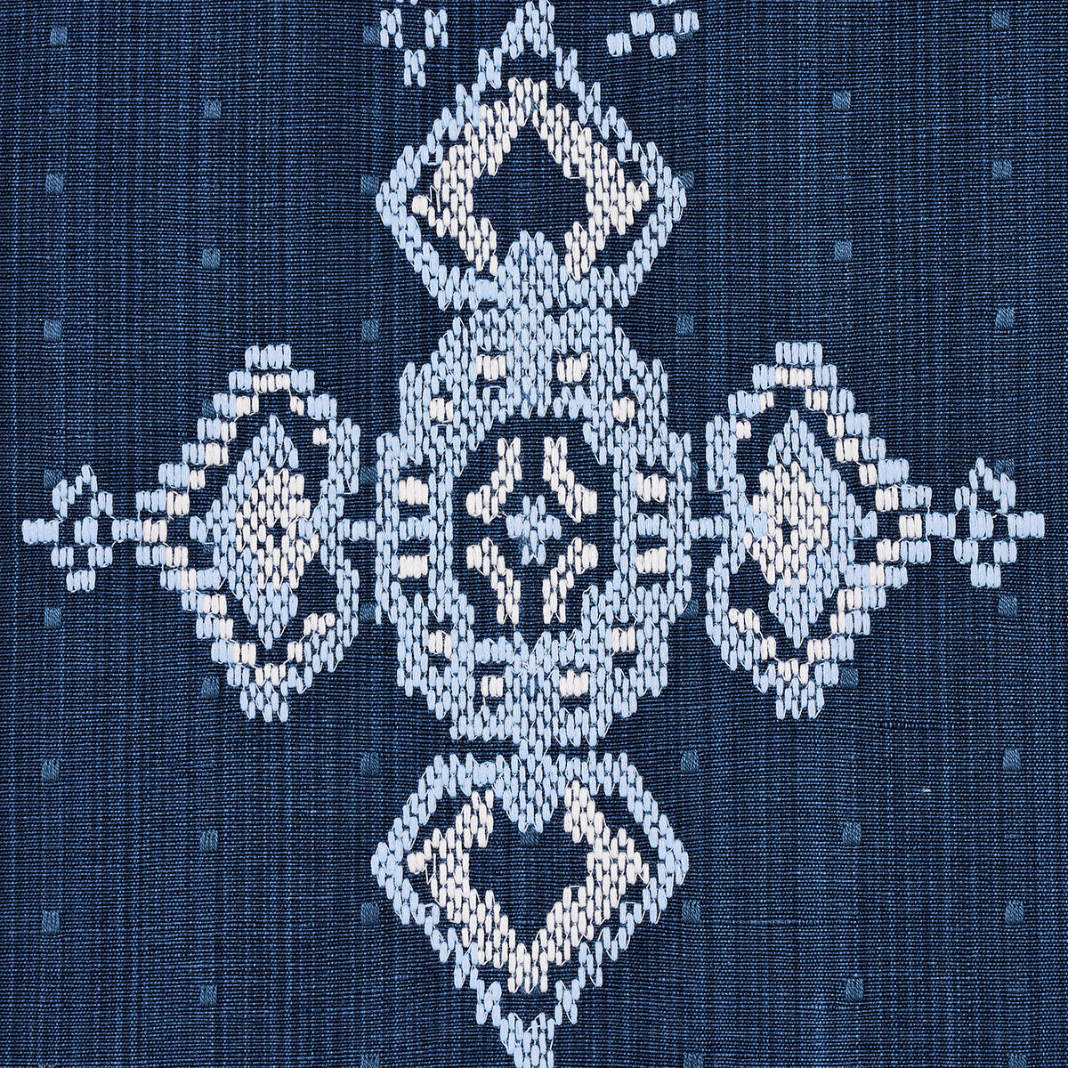 NADIRA-EMBROIDERY-INDIGO-SCHUMACHER-82070 - Schumacher Fabric