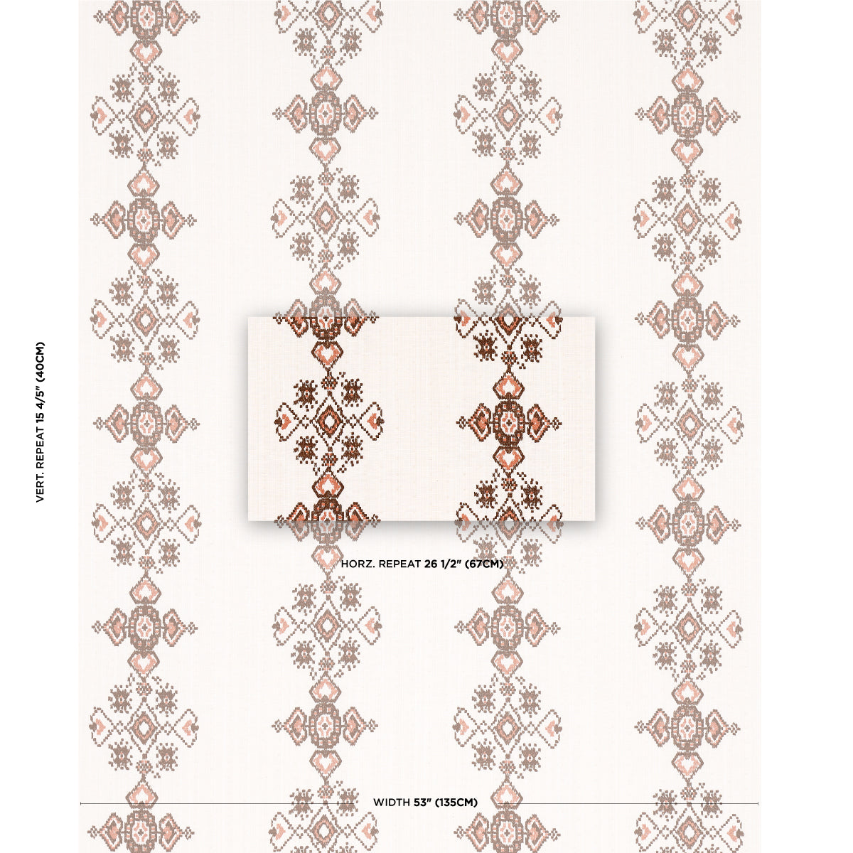 NADIRA-EMBROIDERY-COCOA-SCHUMACHER-82071 - Schumacher Fabric