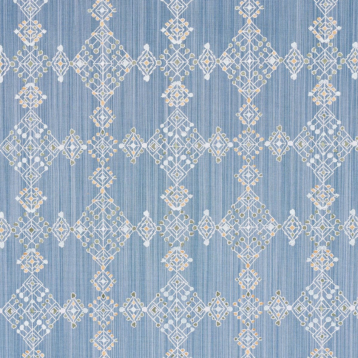 KALINDI-EMBROIDERY-DENIM-SCHUMACHER-82080 - Schumacher Fabric