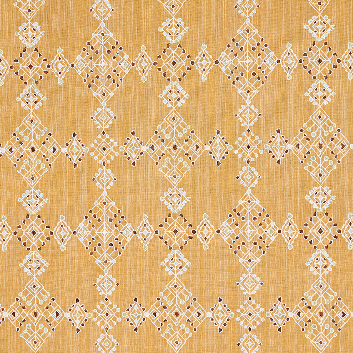 KALINDI-EMBROIDERY-SAFFRON-SCHUMACHER-82082 - Schumacher Fabric