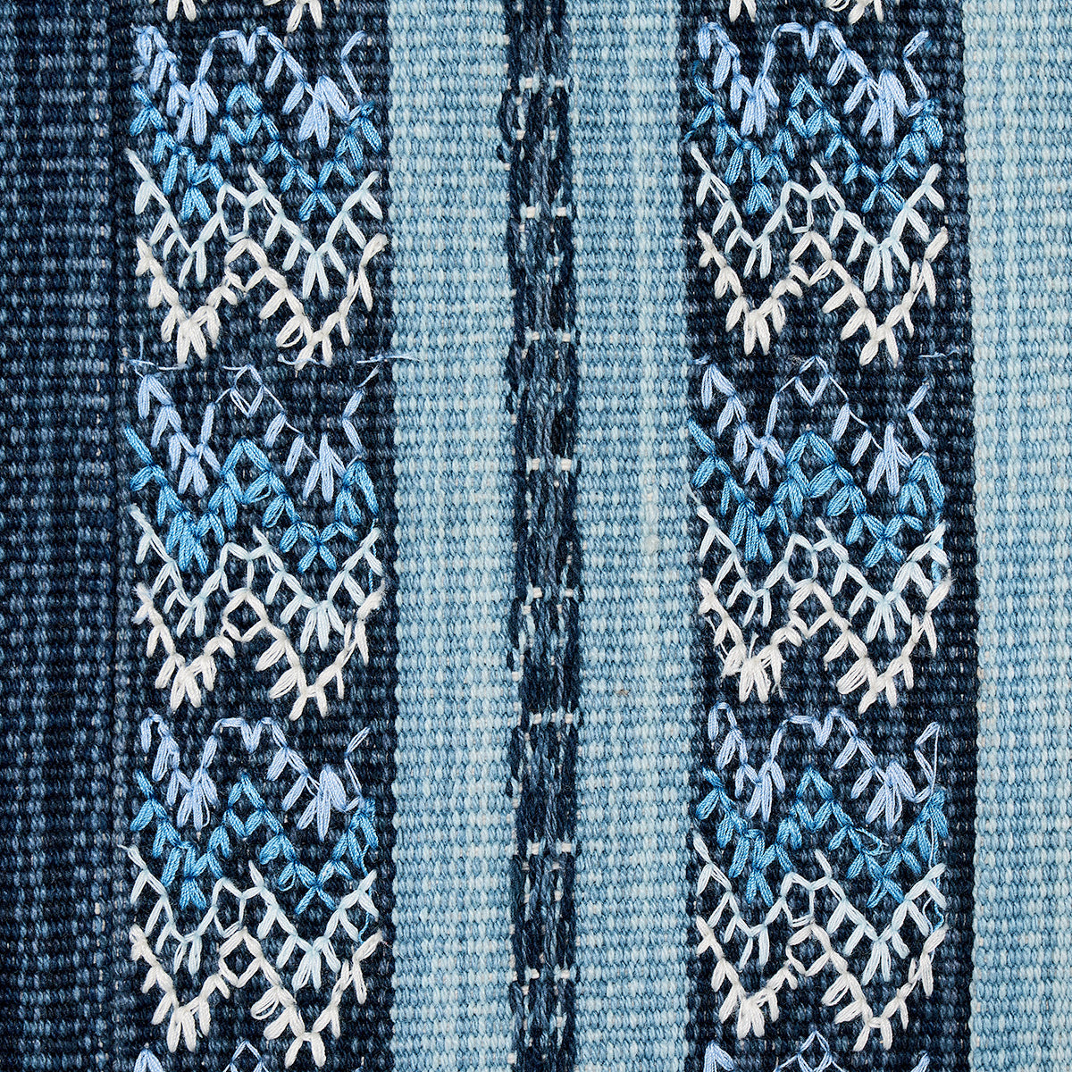 Aravali Patchwork - Denim And Indigo - Schumacher 82090 Fabric - Schumacher Fabric
