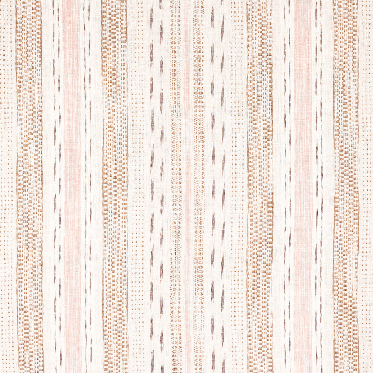 MIRZA-IKAT-STRIPE-BLUSH-ON-NATURAL-SCHUMACHER-82111 - Schumacher Fabric