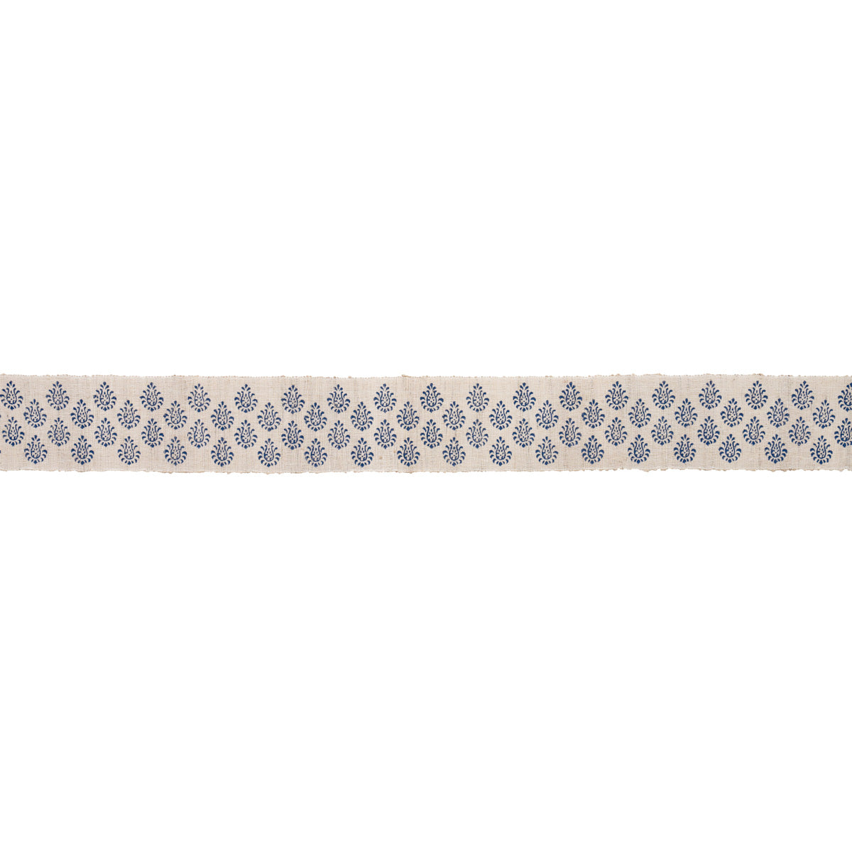 LEILA-HAND-BLOCK-MATKA-TAPE-INDIGO-SCHUMACHER-82130 - Schumacher Trim