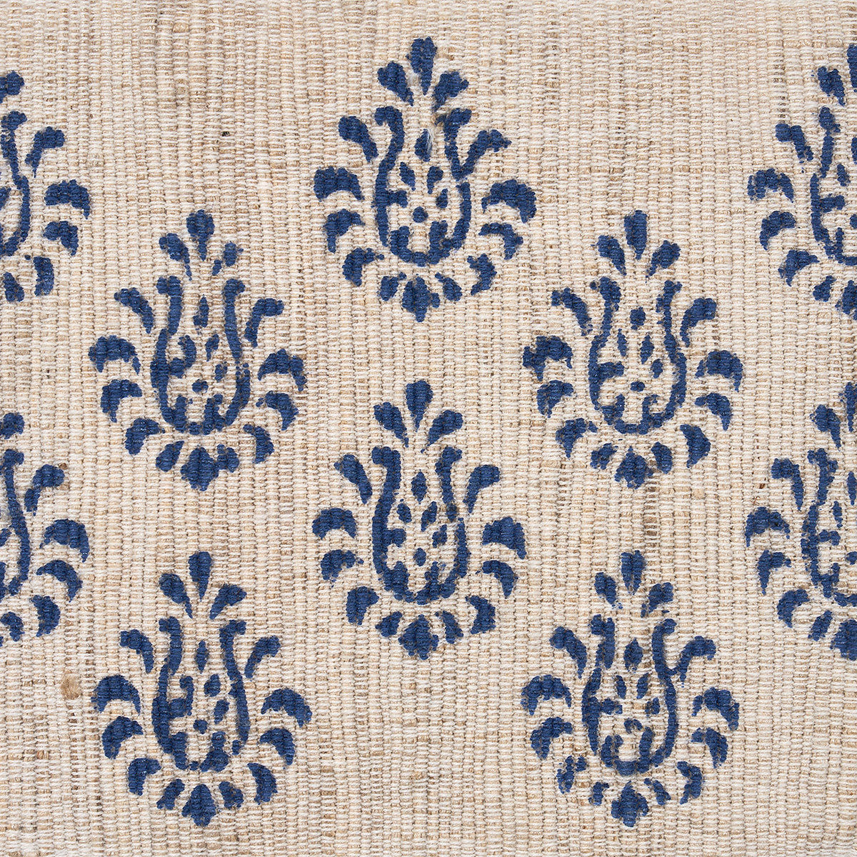 LEILA-HAND-BLOCK-MATKA-TAPE-INDIGO-SCHUMACHER-82130 - Schumacher Trim