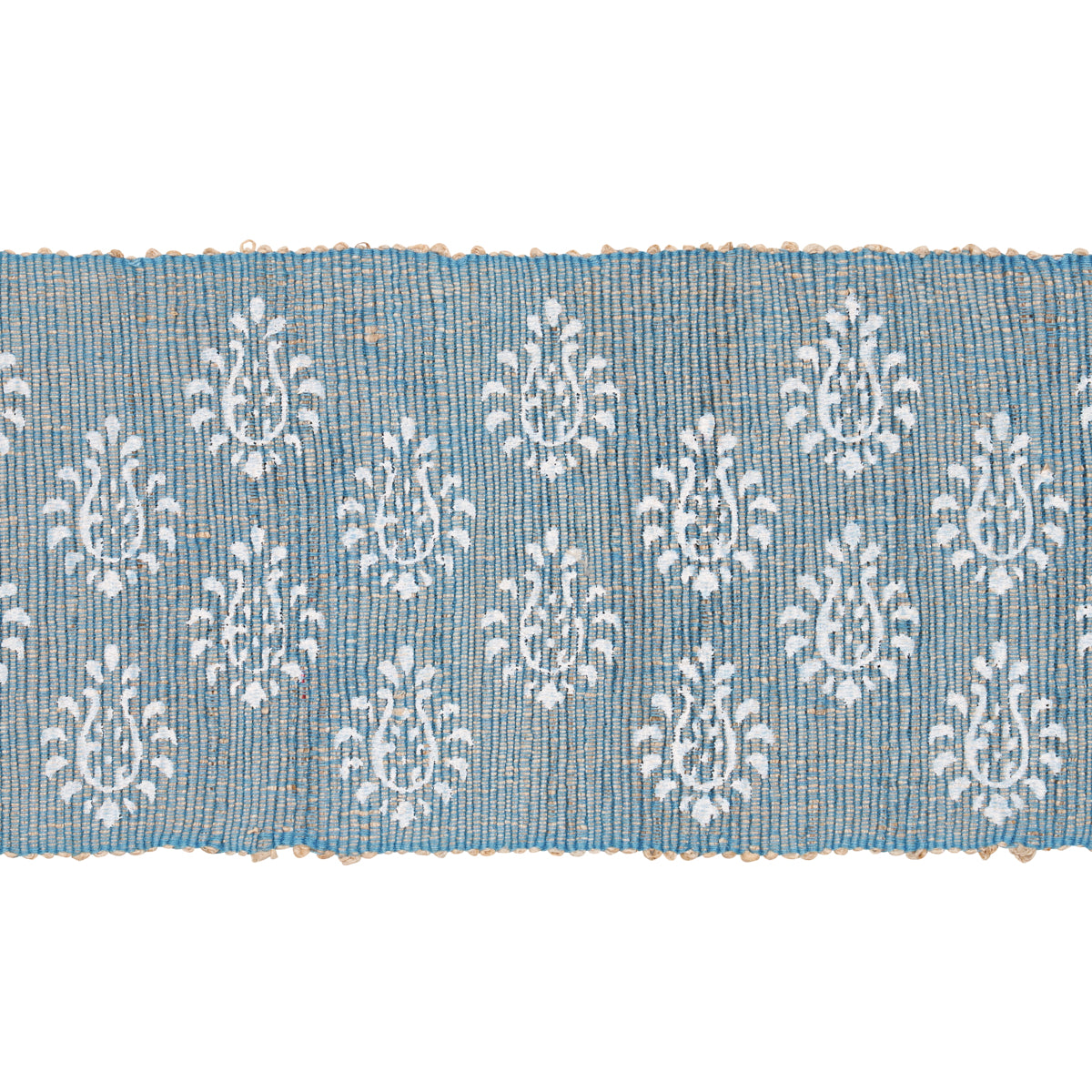 LEILA-HAND-BLOCK-MATKA-TAPE-CHAMBRAY-SCHUMACHER-82132 - Schumacher Trim