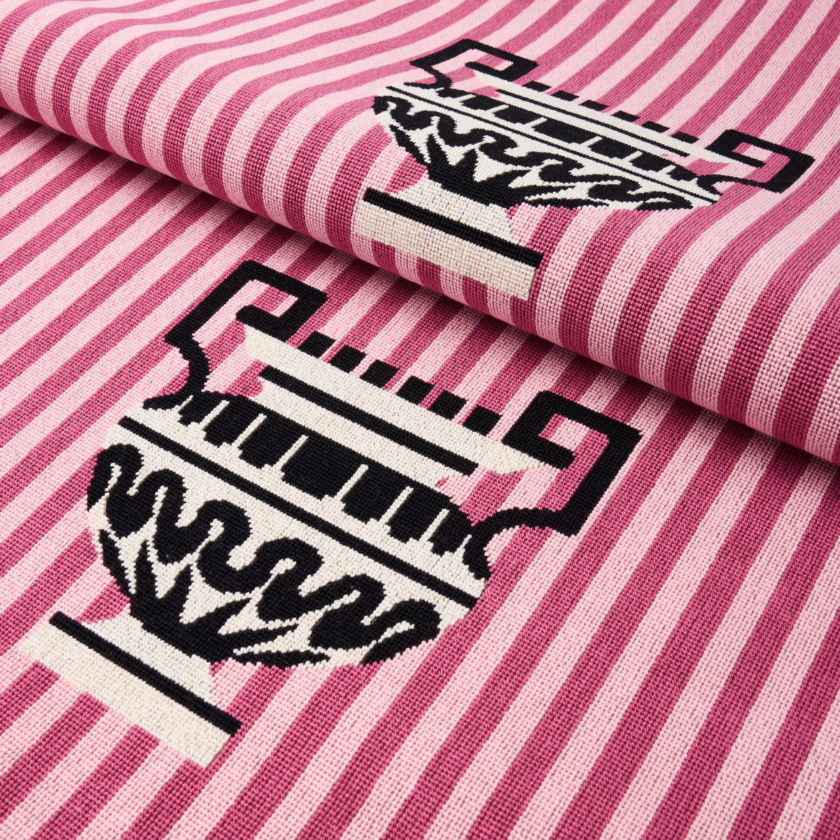 Clermont Épinglé - Pink - Schumacher 82142 Fabric - Schumacher Fabric