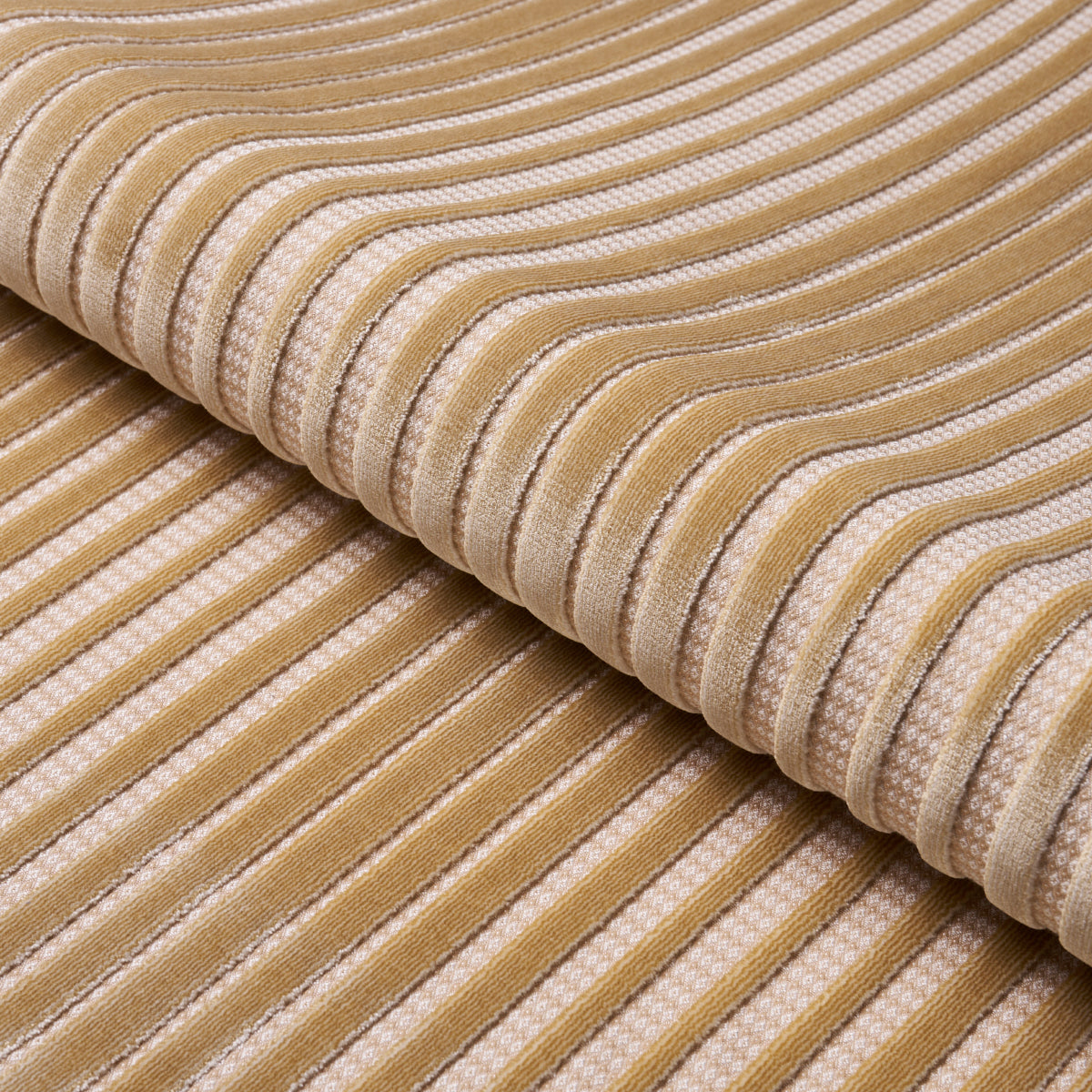 CHIMAY-STRIPE-VELVET-CHAMPAGNE-SCHUMACHER-82153 - Schumacher Fabric