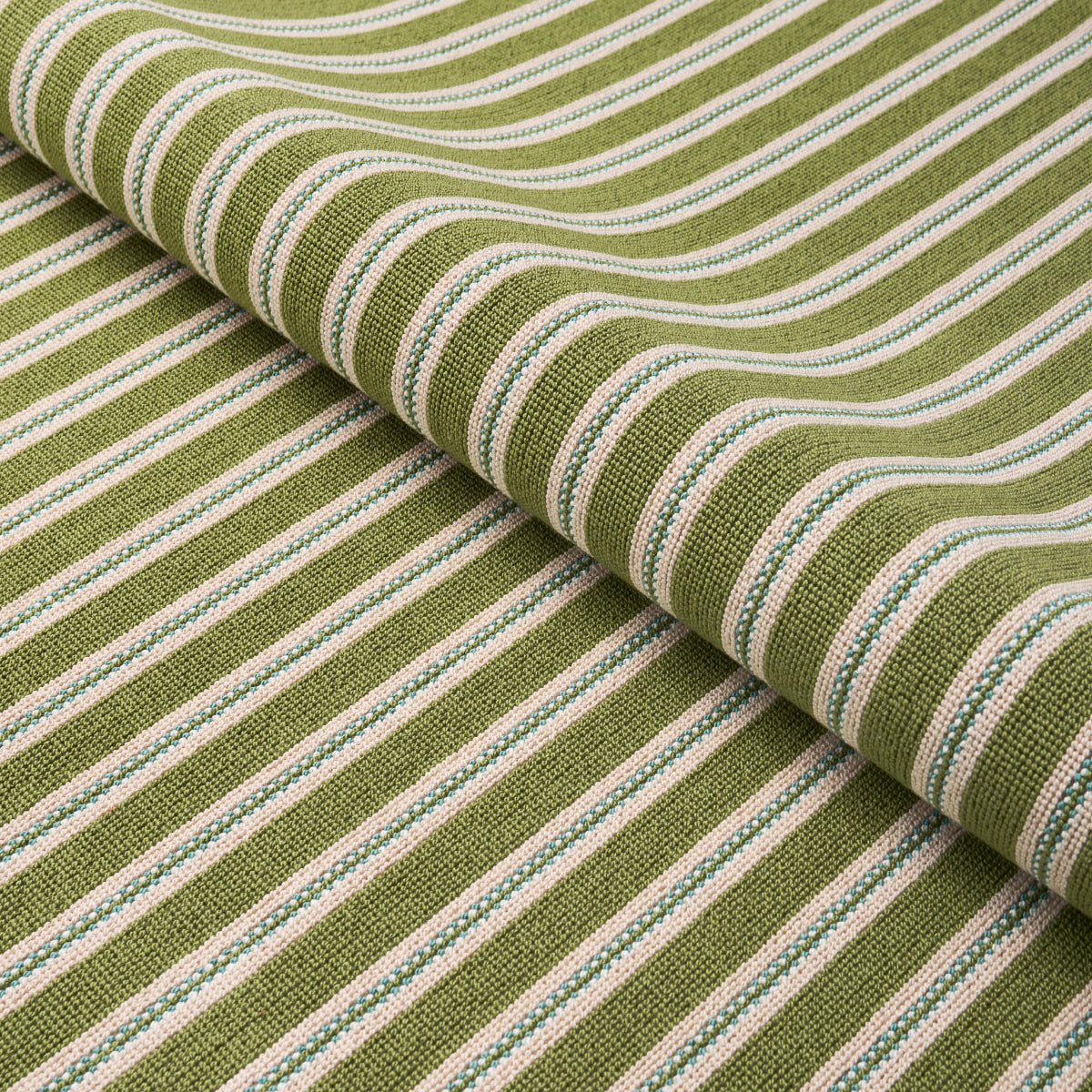 Benson Stripe Épinglé - Green - Schumacher 82181 Fabric - Schumacher Fabric