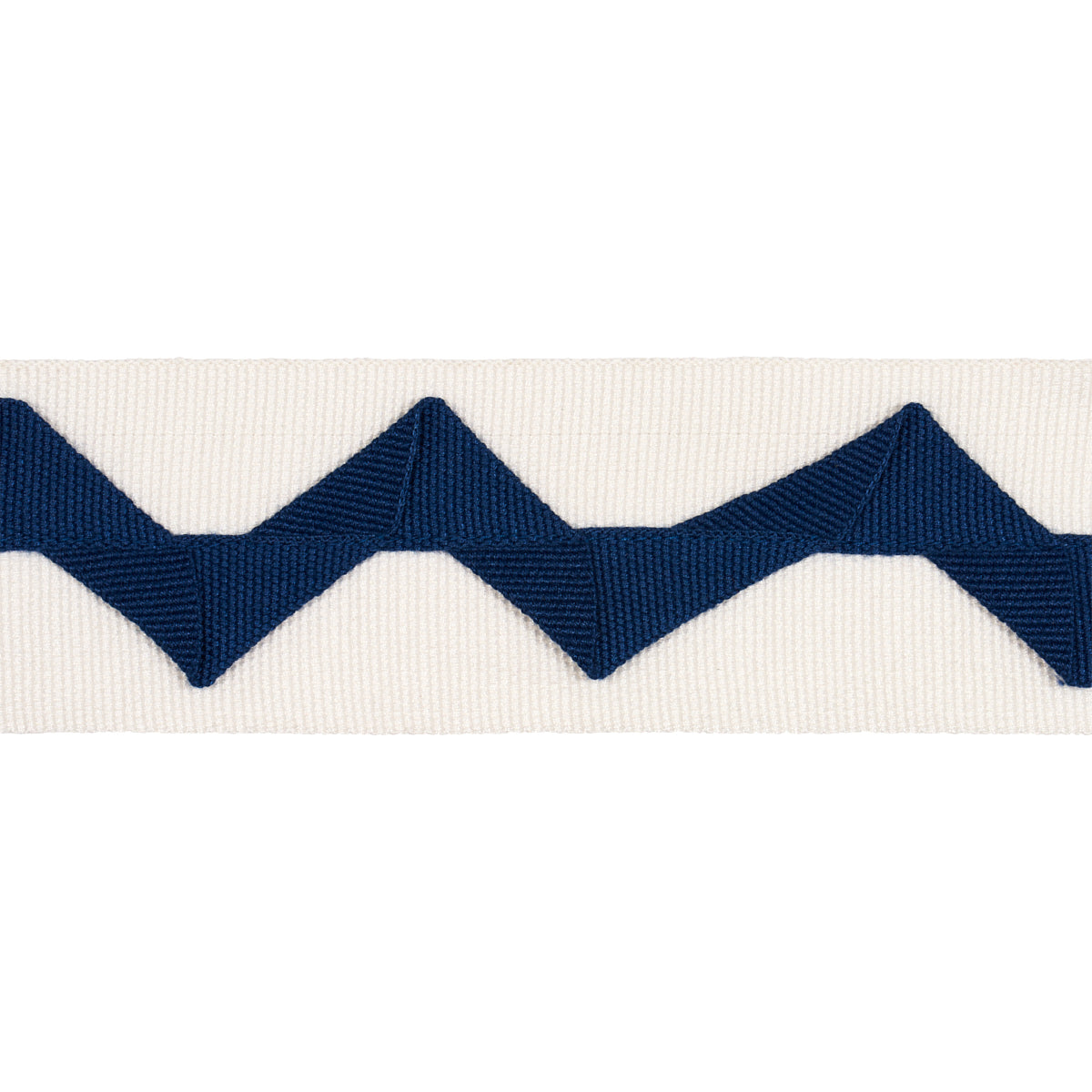 LAZARE-APPLIQU-TAPE-NAVY-ON-IVORY-SCHUMACHER-82241 - Schumacher Trim