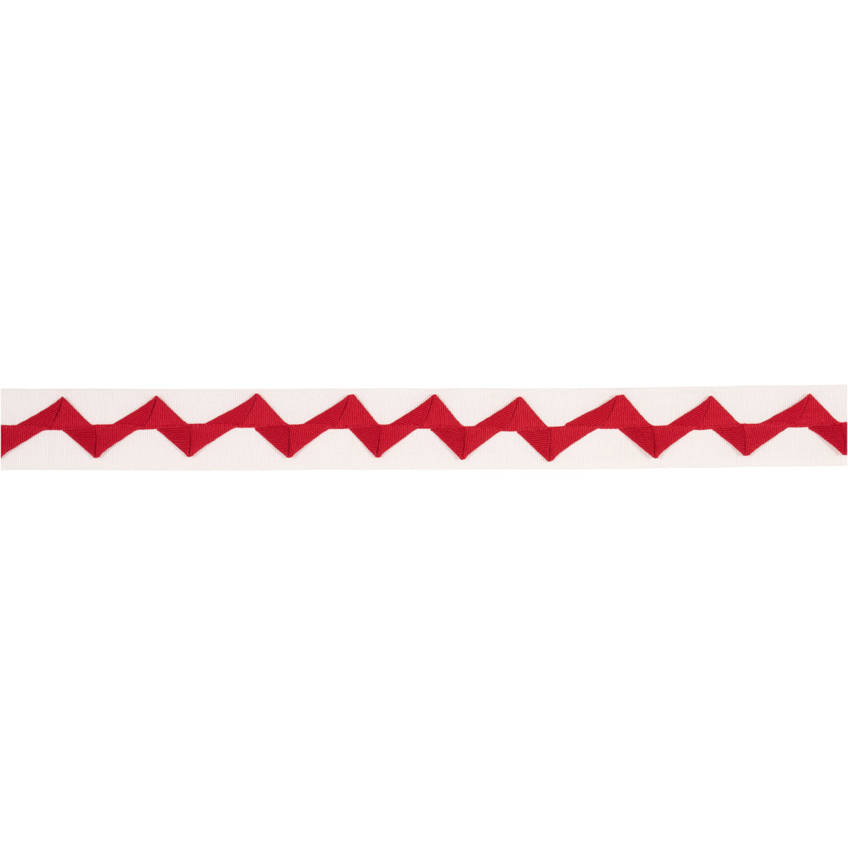 LAZARE-APPLIQU-TAPE-RED-ON-IVORY-SCHUMACHER-82244 - Schumacher Trim