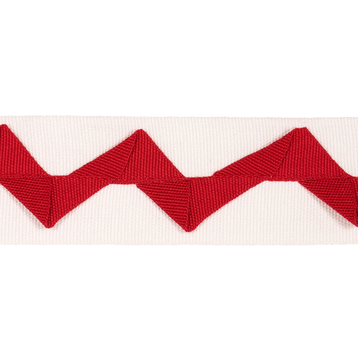 LAZARE-APPLIQU-TAPE-RED-ON-IVORY-SCHUMACHER-82244 - Schumacher Trim