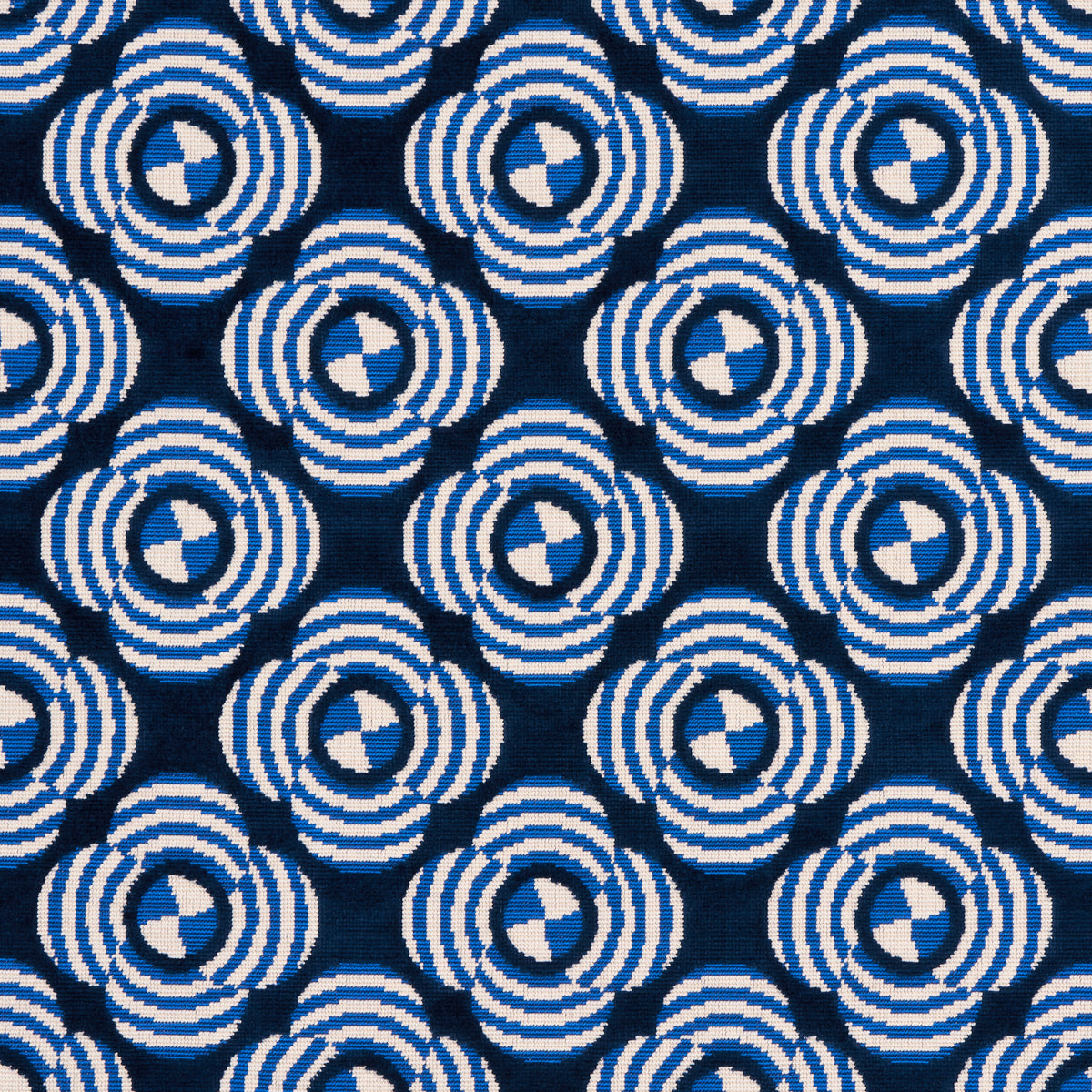 LE-MODERNE-CUT-VELVET-COBALT-SCHUMACHER-82260 - Schumacher Fabric