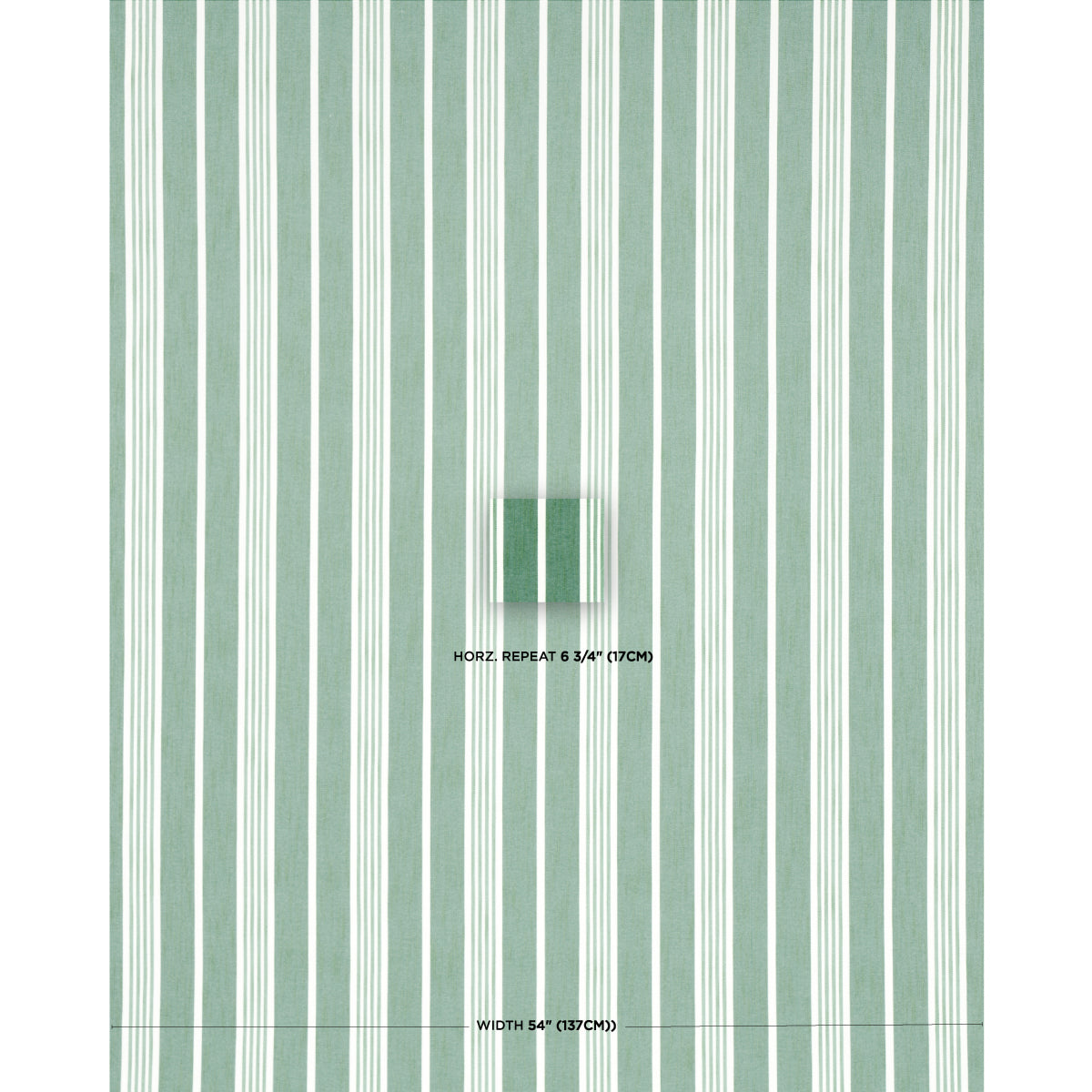 HAMPTON-STRIPE-INDOOR-OUTDOOR-EMERALD-SCHUMACHER-82302 - Schumacher Fabric