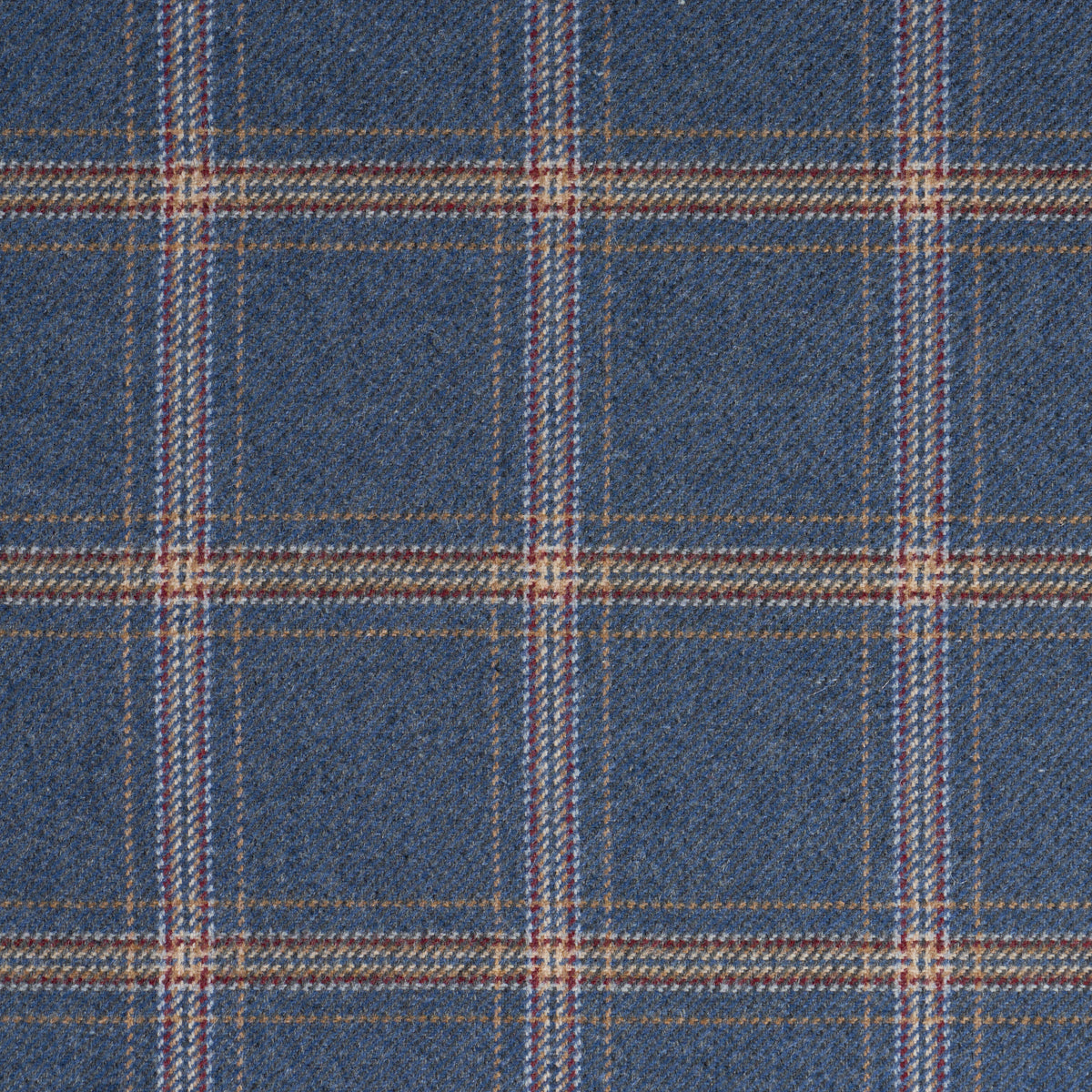 Blackburn Merino Plaid - Denim - Schumacher 82346 Fabric - Schumacher Fabric