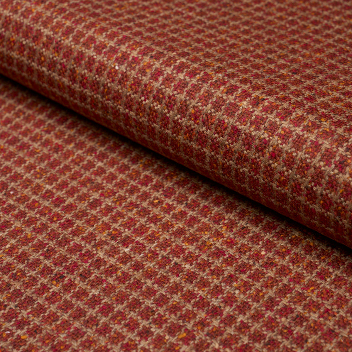 Hudson Wool Check - Rust - Schumacher 82354 Fabric - Schumacher Fabric