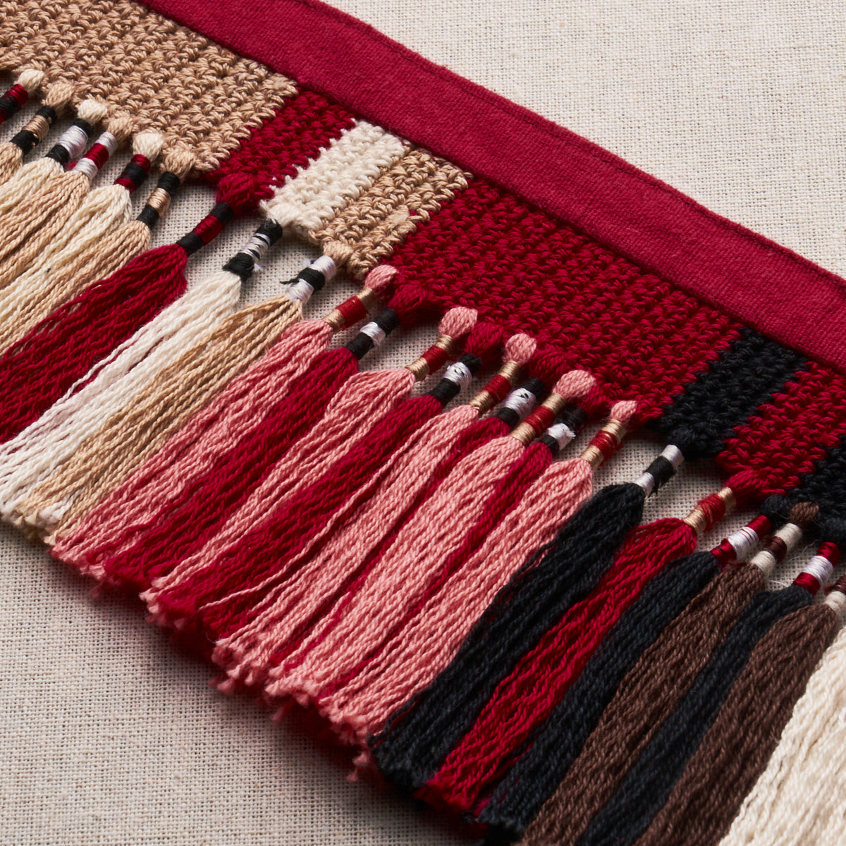 EL-MOROCCO-HANDMADE-TASSEL-TRIM-WARM-MULTI-SCHUMACHER-82520 - Schumacher Trim