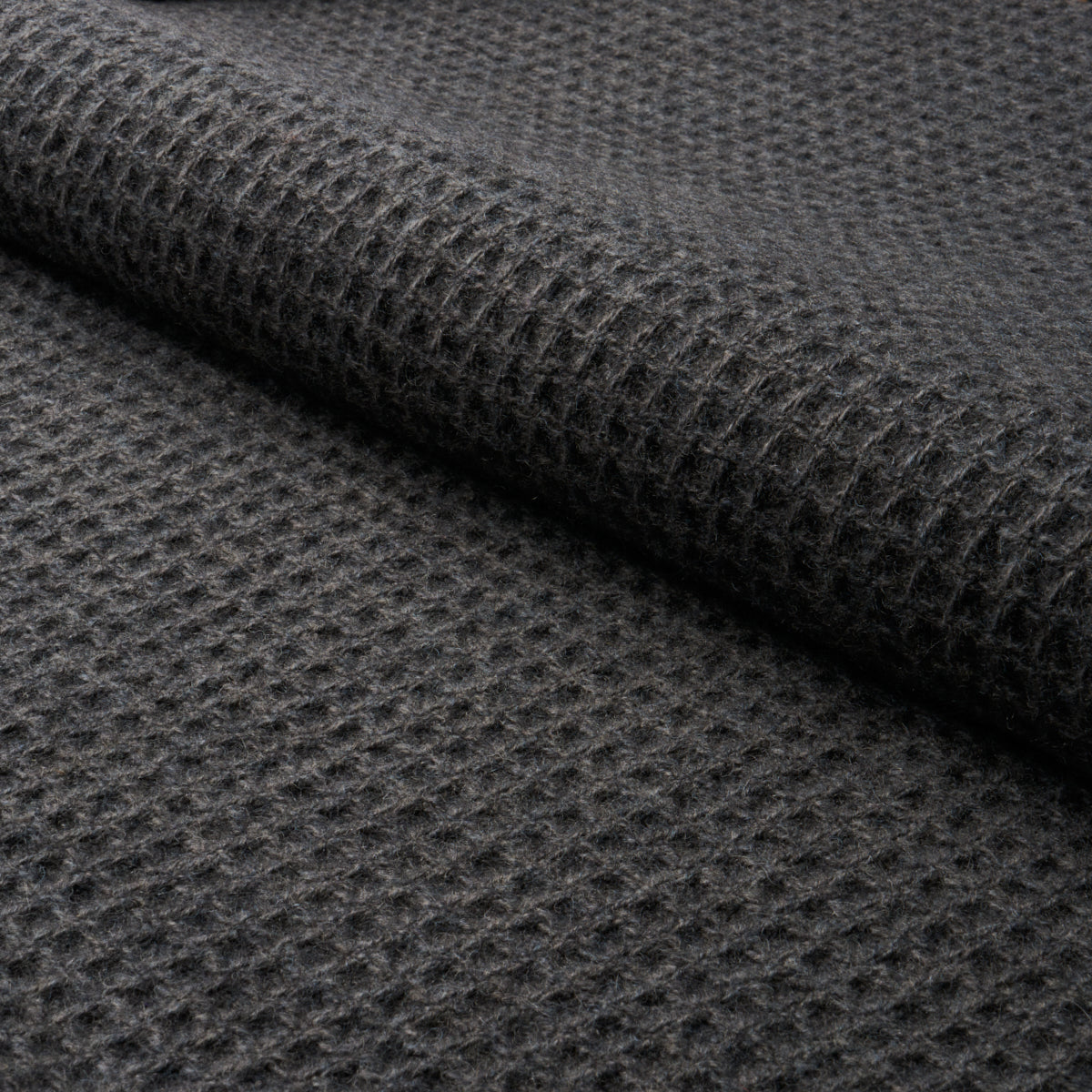 Walden Wool Texture - Charcoal - Schumacher 82642 Fabric - Schumacher Fabric