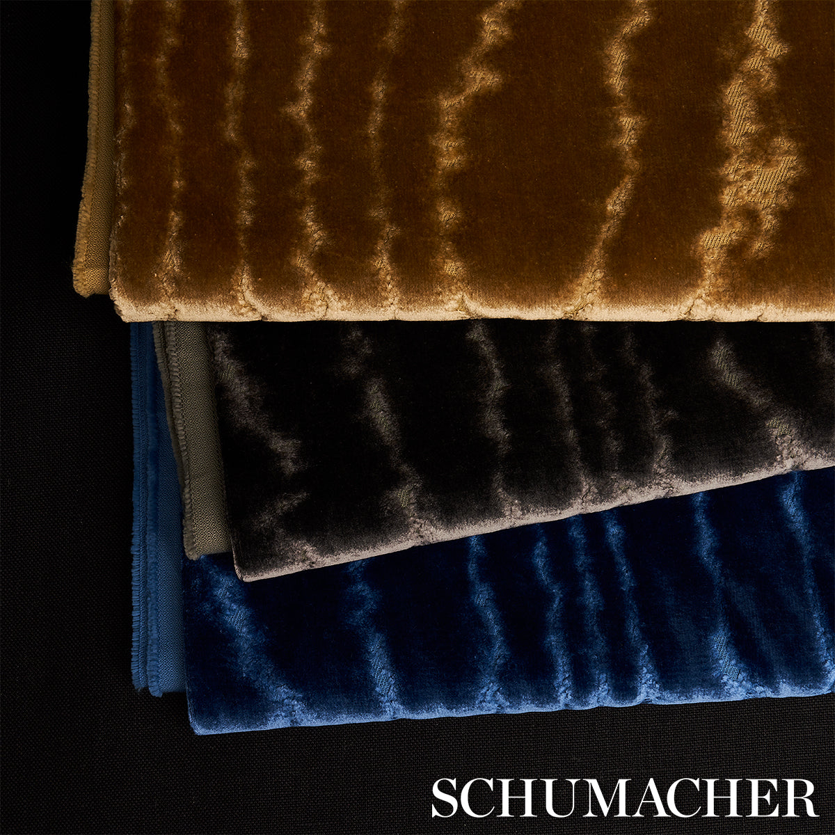 MARISA-MOIRE-VELVET-LAPIS-SCHUMACHER-82752 - Schumacher Fabric