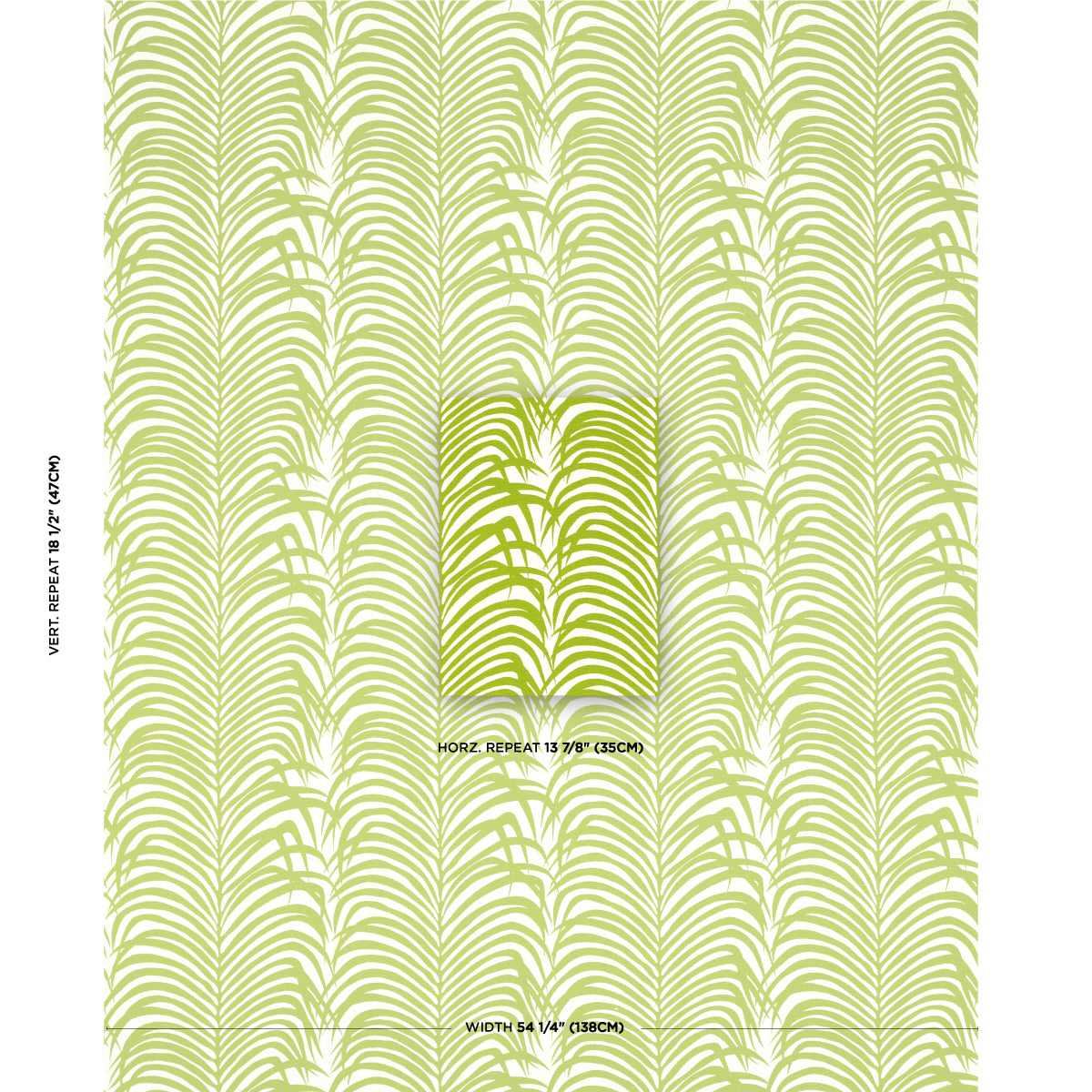ZEBRA-PALM-WOVEN-INDOOR-OUTDOOR-GREEN-SCHUMACHER-82780 - Schumacher Fabric