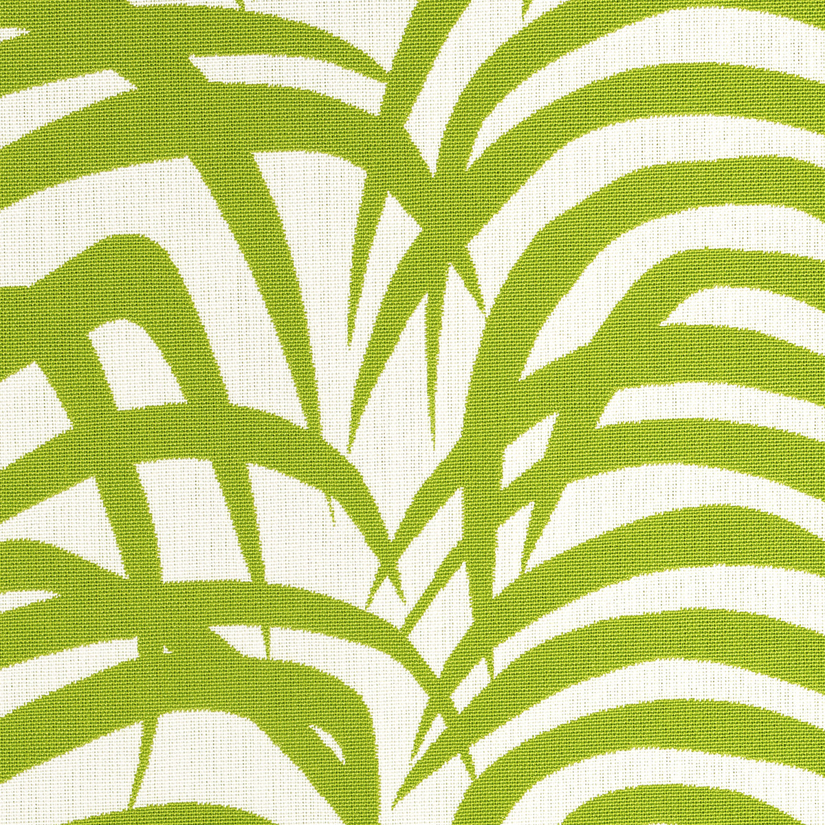 ZEBRA-PALM-WOVEN-INDOOR-OUTDOOR-GREEN-SCHUMACHER-82780 - Schumacher Fabric