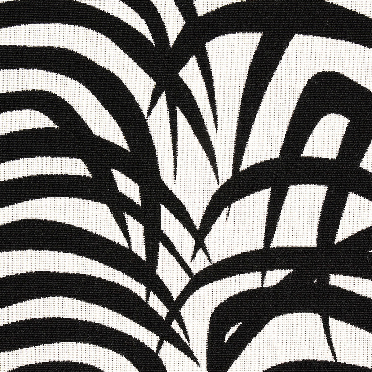 ZEBRA-PALM-INDOOR-OUTDOOR-BLACK-SCHUMACHER-82782 - Schumacher Fabric