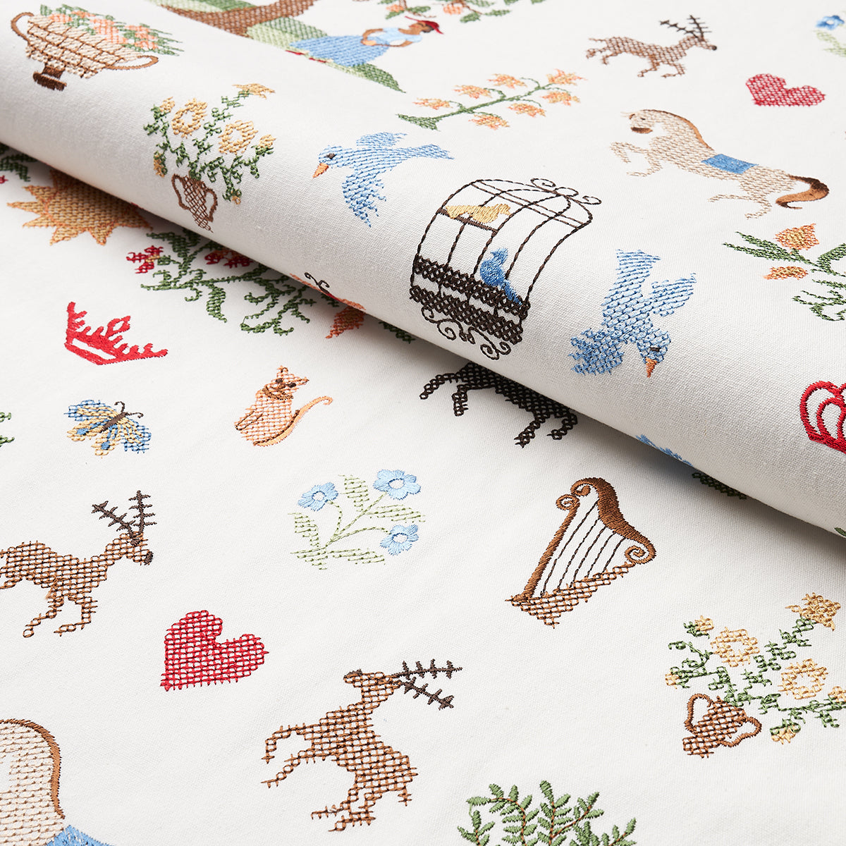 Merrifield Sampler - Document - Schumacher 82890 Fabric - Schumacher Fabric
