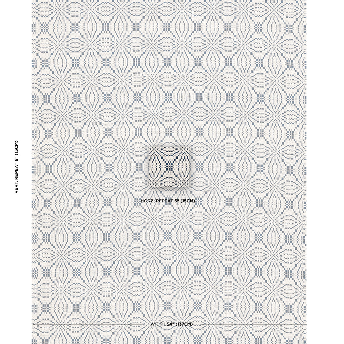 FRANCESTOWN-COVERLET-NAVY-SCHUMACHER-82911 - Schumacher Fabric