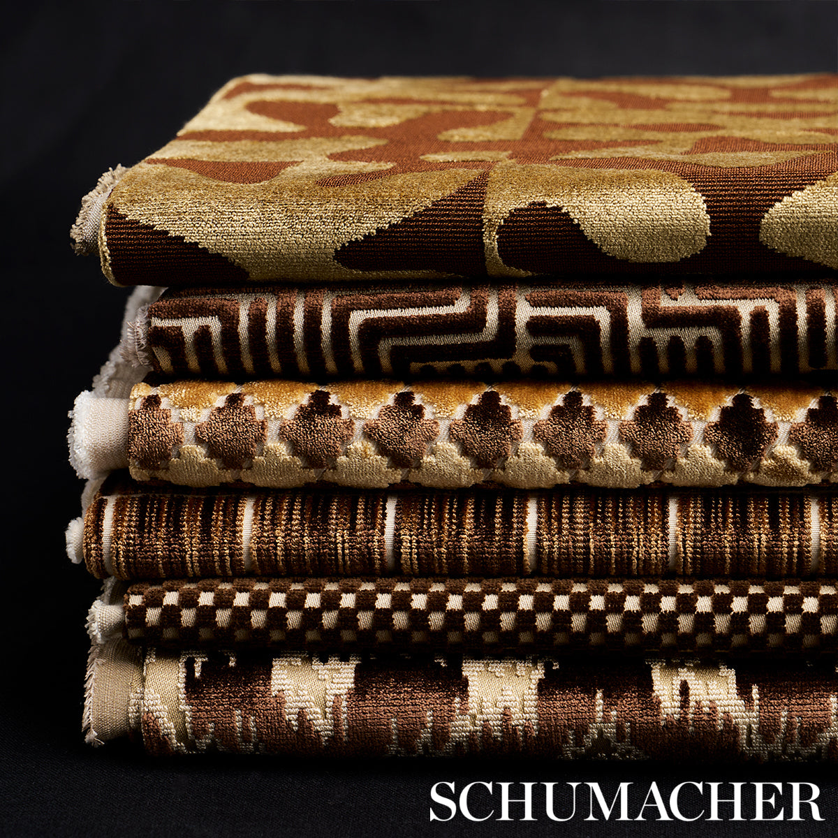 MODERN-DANCE-VELVET-GOLD-SCHUMACHER-82990 - Schumacher Fabric