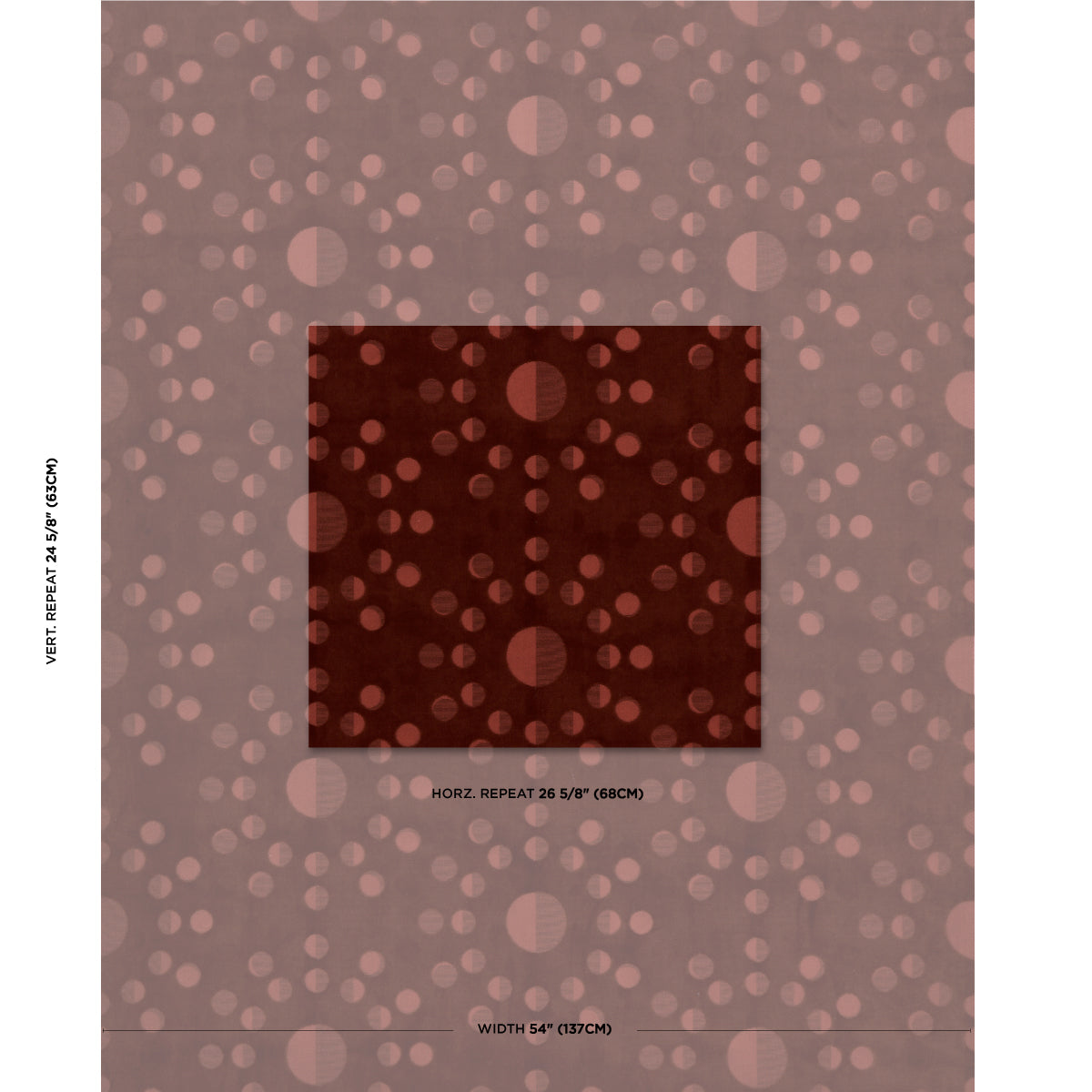 Moon Phase Velvet - Red - Schumacher 83191 Fabric - Schumacher Fabric