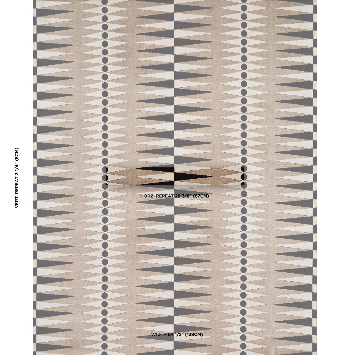 Backgammon Cut Velvet - Neutral - Schumacher 83201 Fabric - Schumacher Fabric
